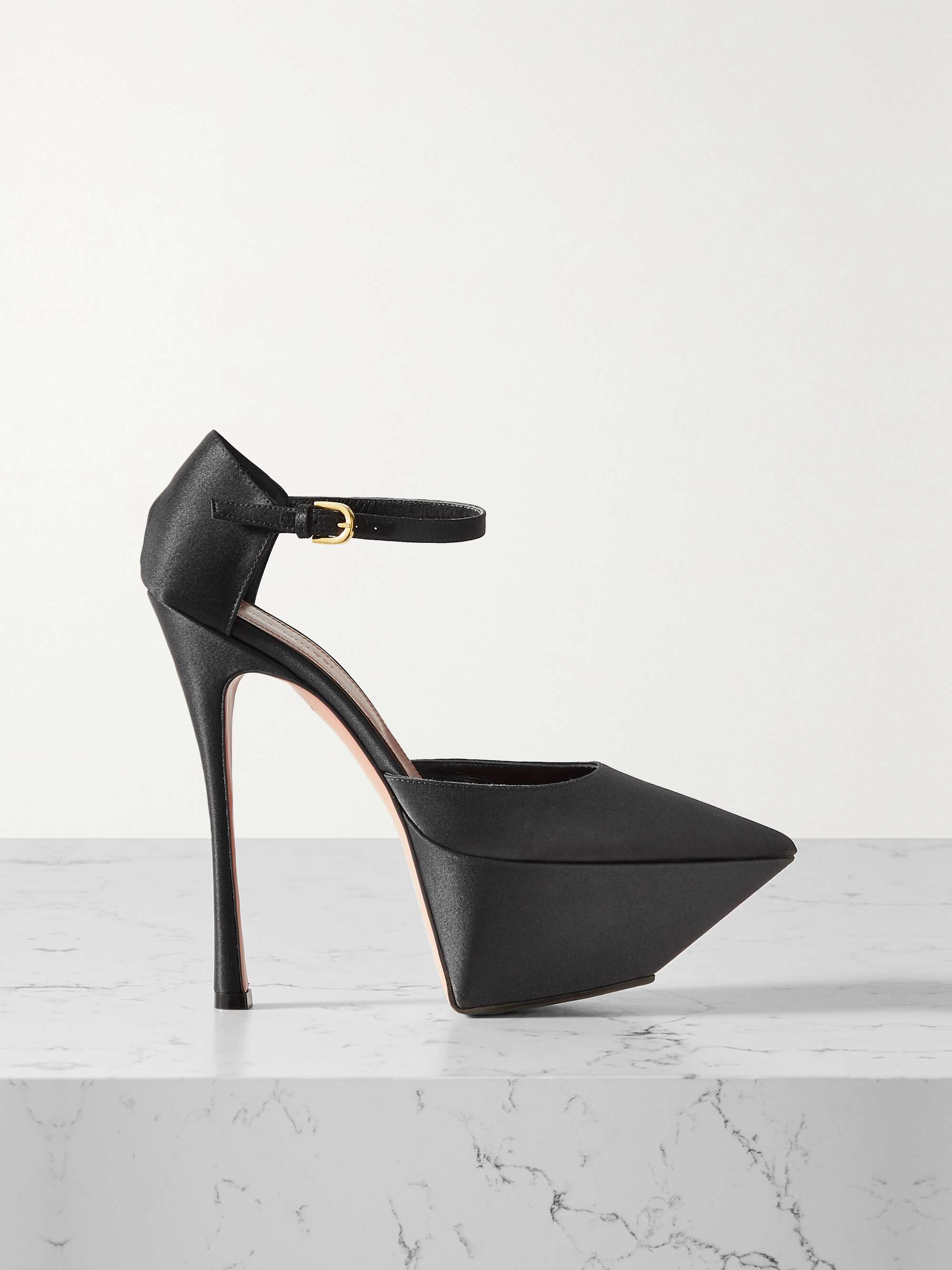 bewondering precedent ui AMINA MUADDI Angelica Plateau satin pumps | NET-A-PORTER