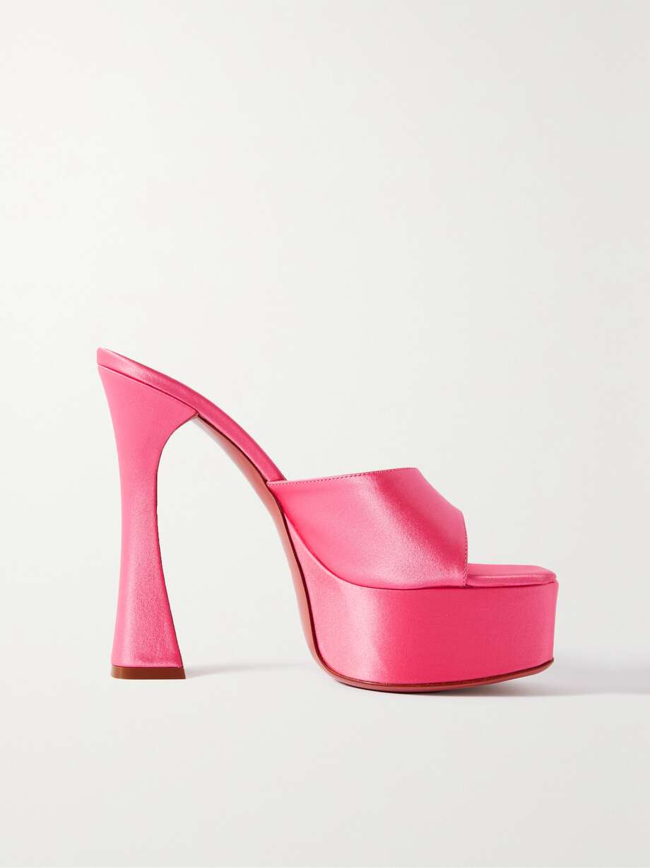 dalida satin platform mules