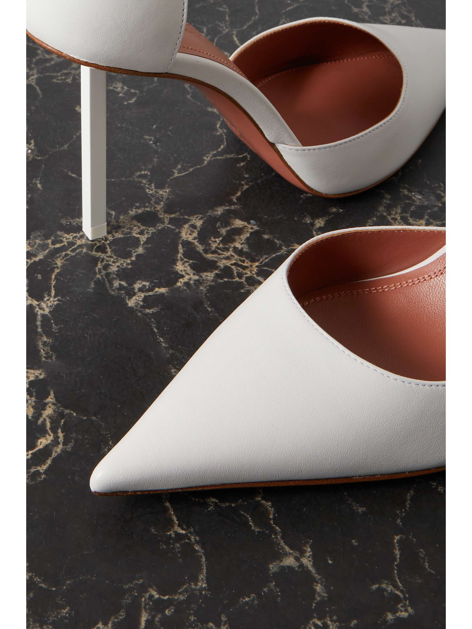 AMINA MUADDI Angelica leather point-toe pumps