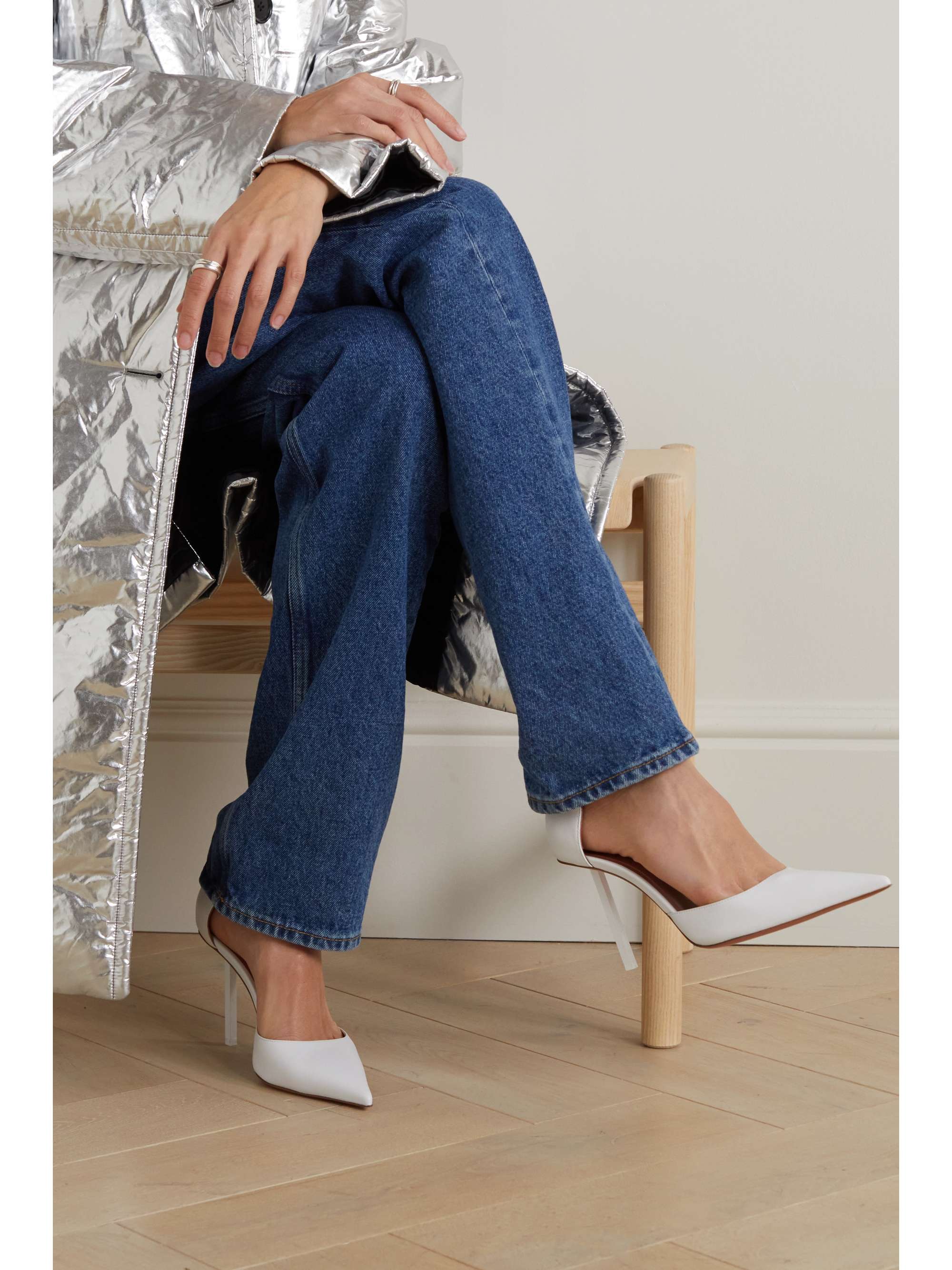 AMINA MUADDI Angelica leather point-toe pumps