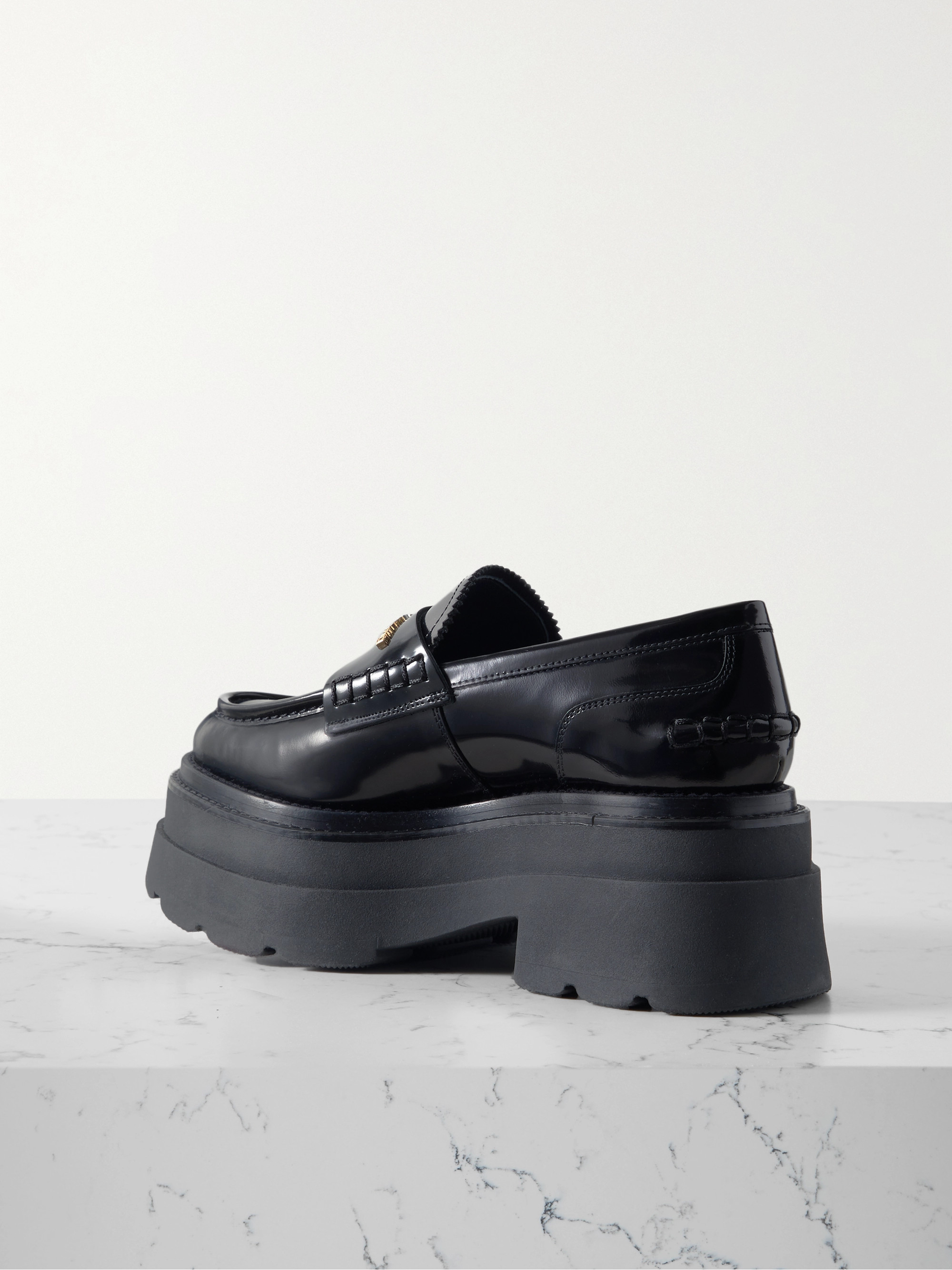 Alexander Wang - Carter patent-leather platform loafers | Plush