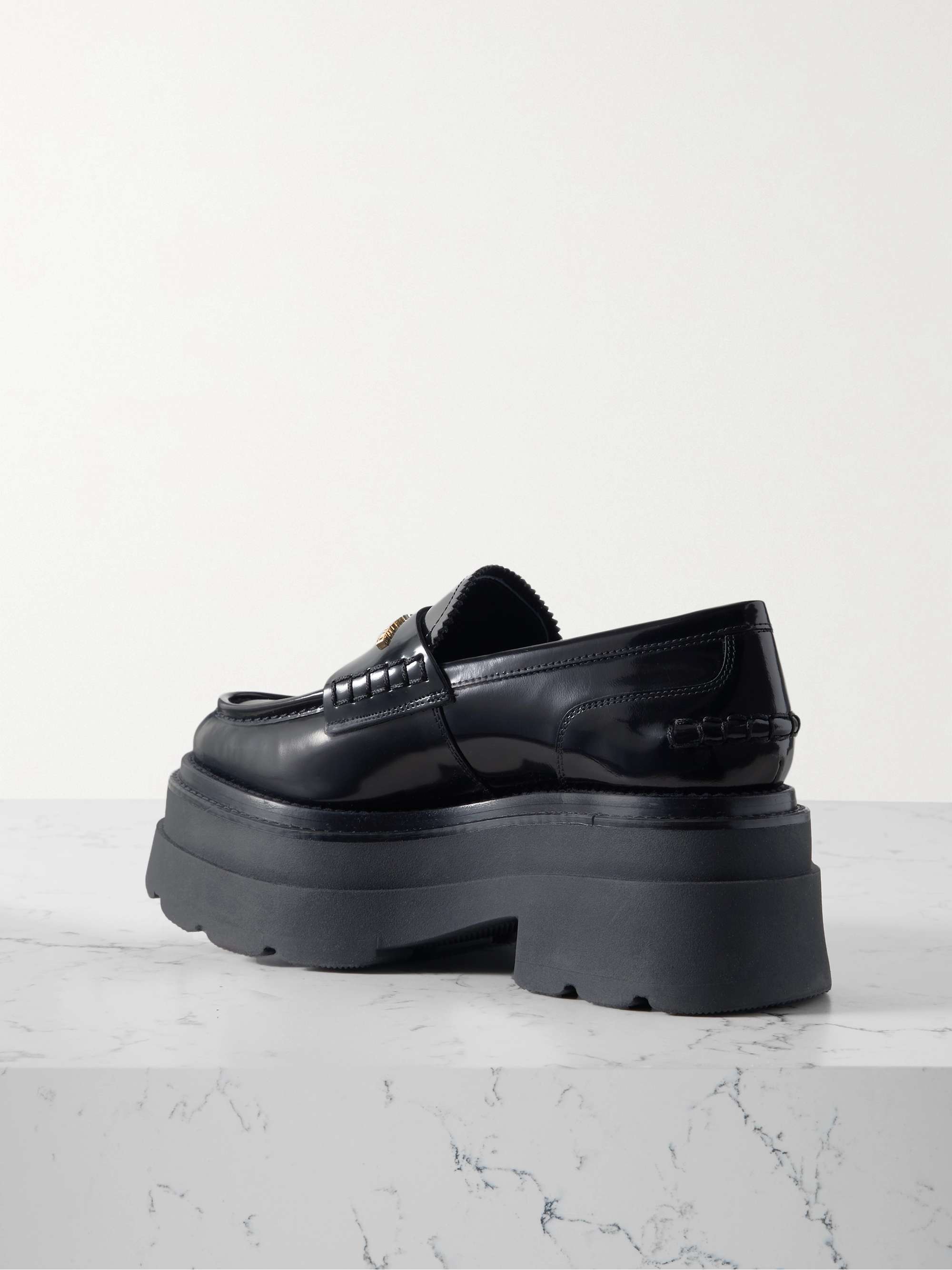 ALEXANDER WANG Carter patent-leather platform loafers