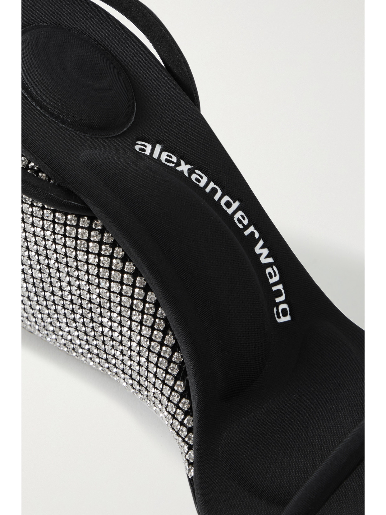 Alexander Wang Dahlia 105 Crystal Wedge Sandal In Black