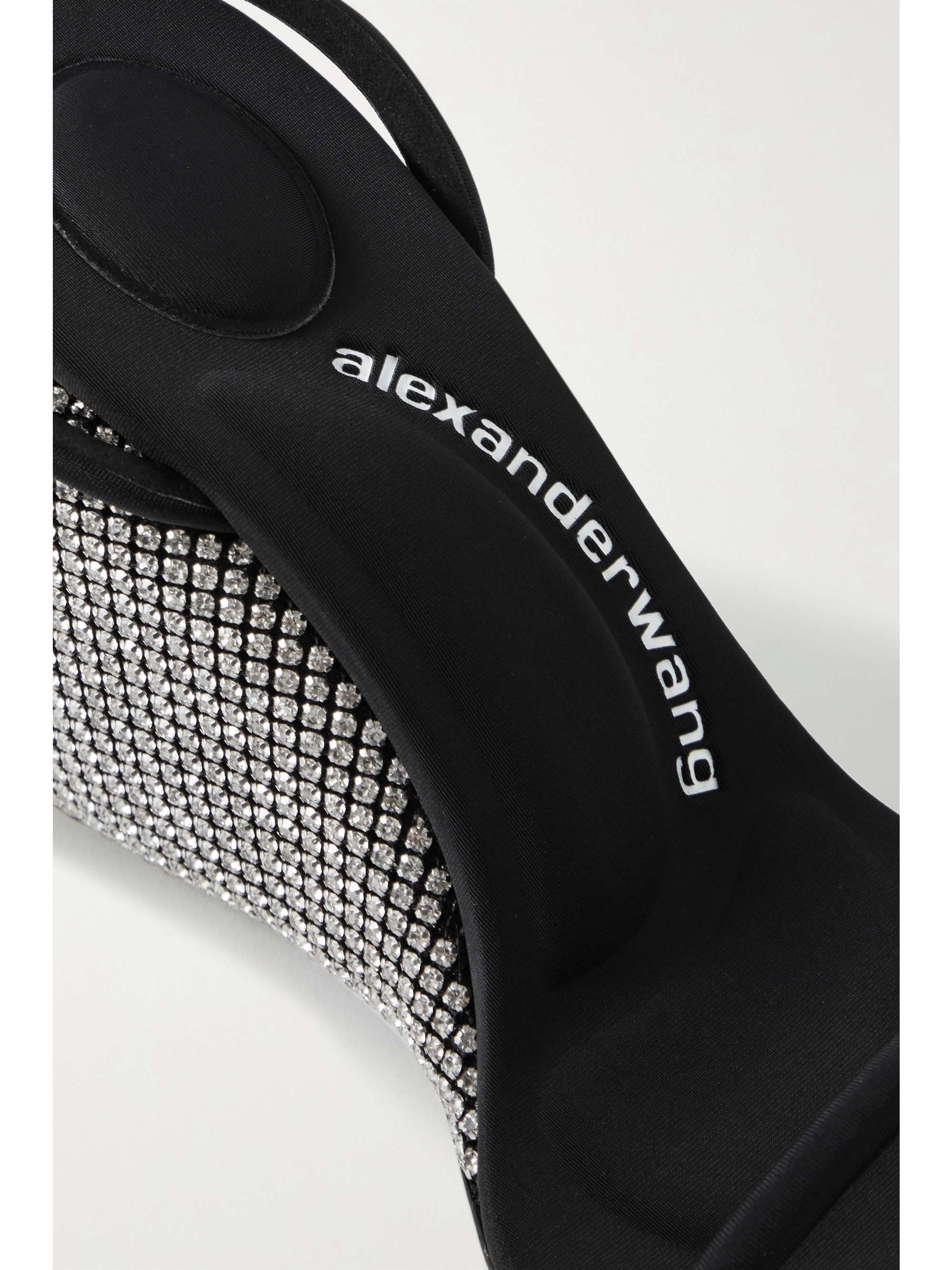 ALEXANDER WANG Dahlia crystal-embellished stretch wedge sandals