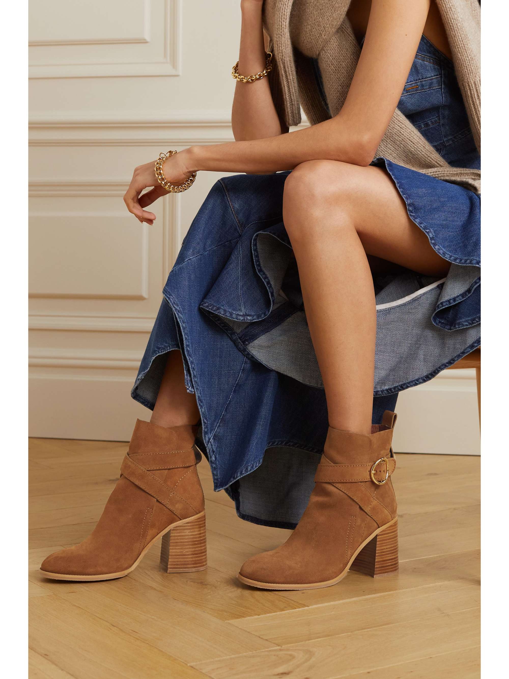 see by chloe suede ankle boots