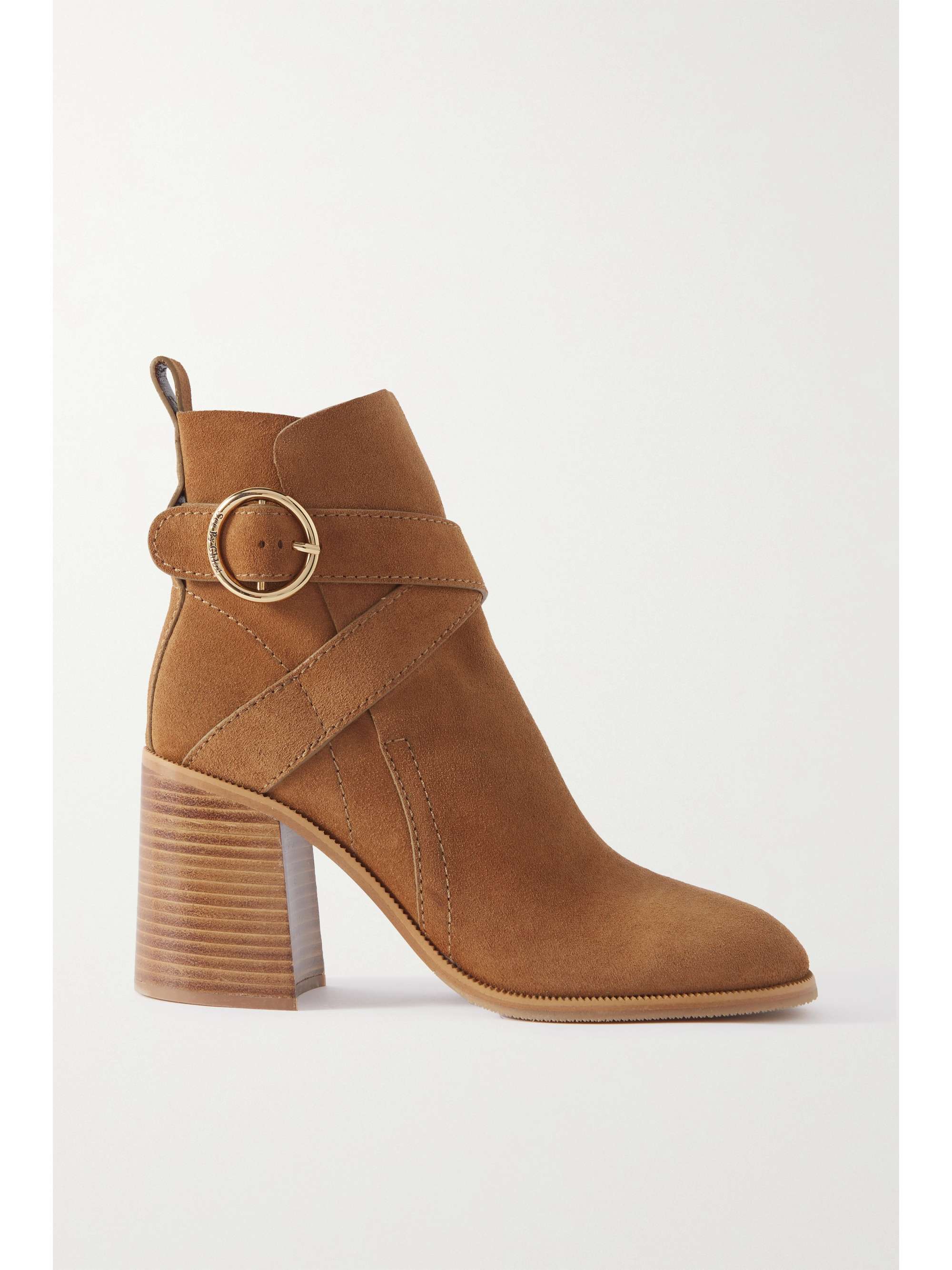 net-a-porter.com | Lyna buckled suede ankle boots