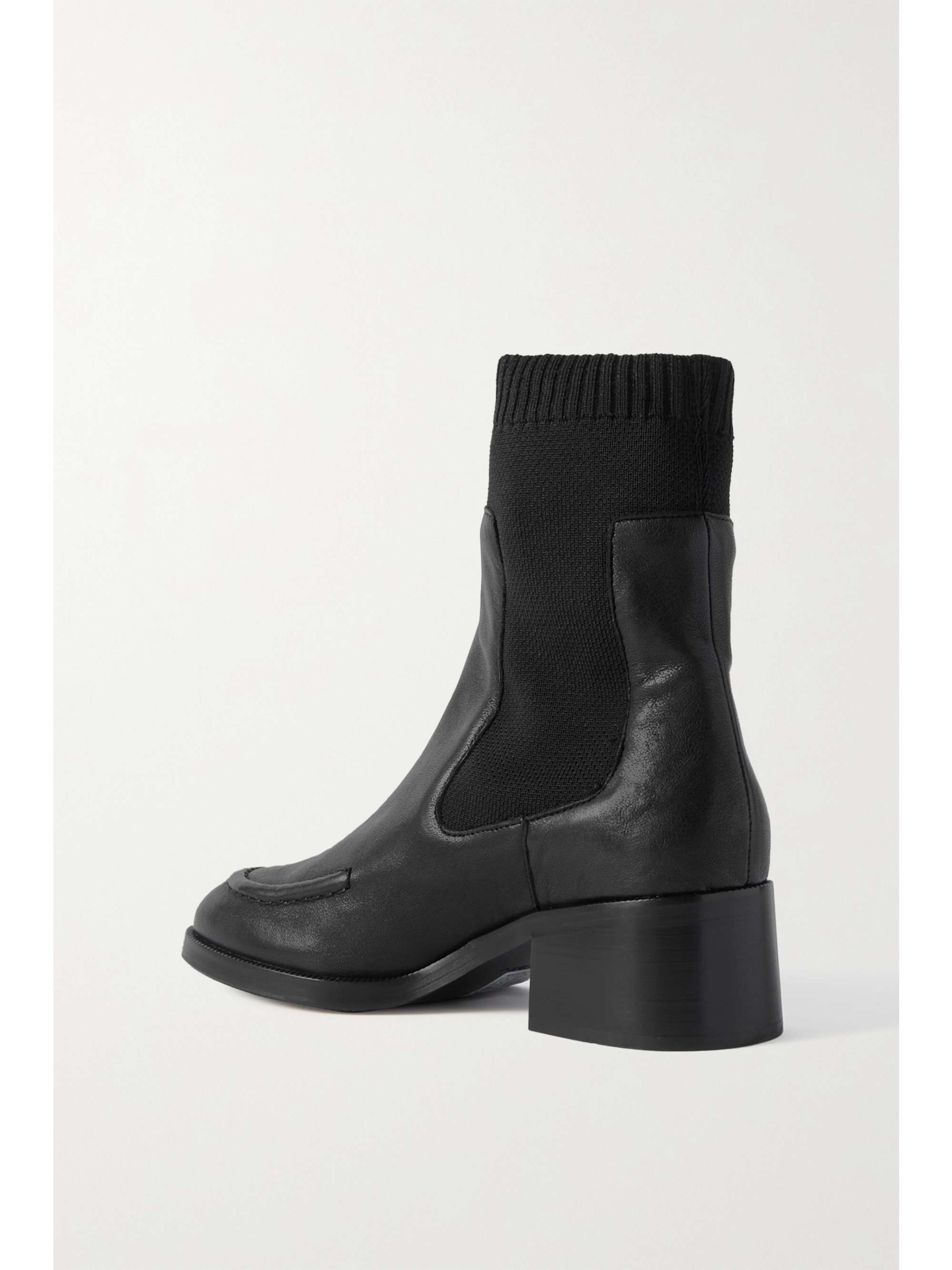 SEE BY CHLOÉ Wendy stretch-knit leather Chelsea boots