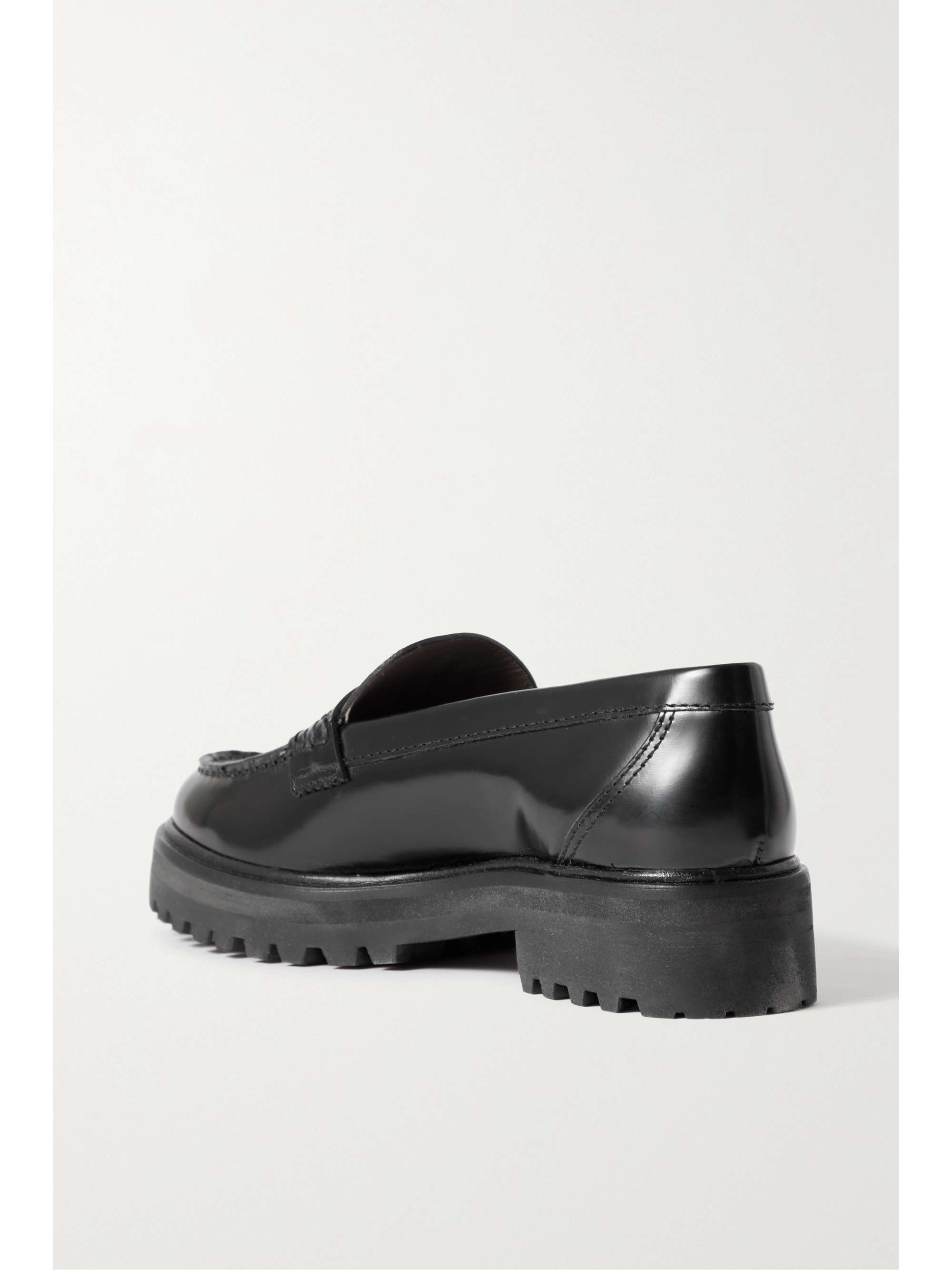 REFORMATION Agathea leopard-print calf hair loafers