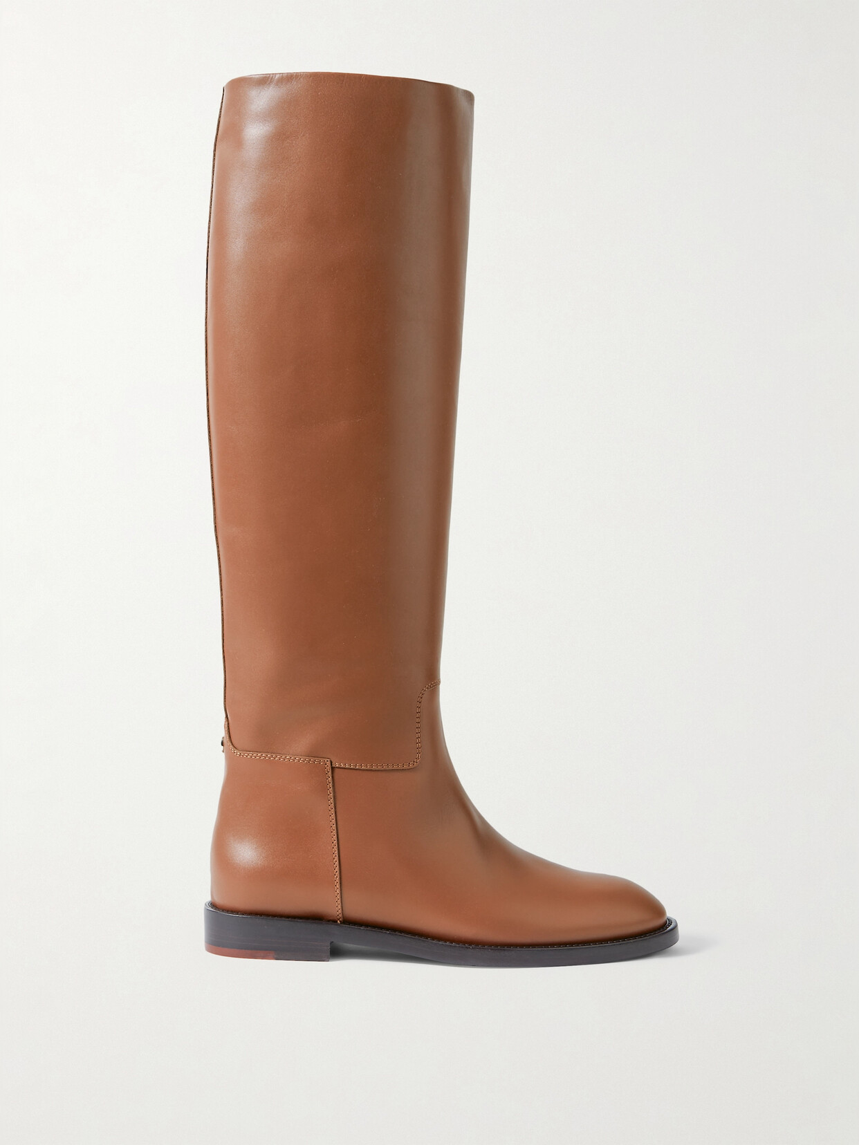 Loro Piana Decker Leather Knee Boots - Brown