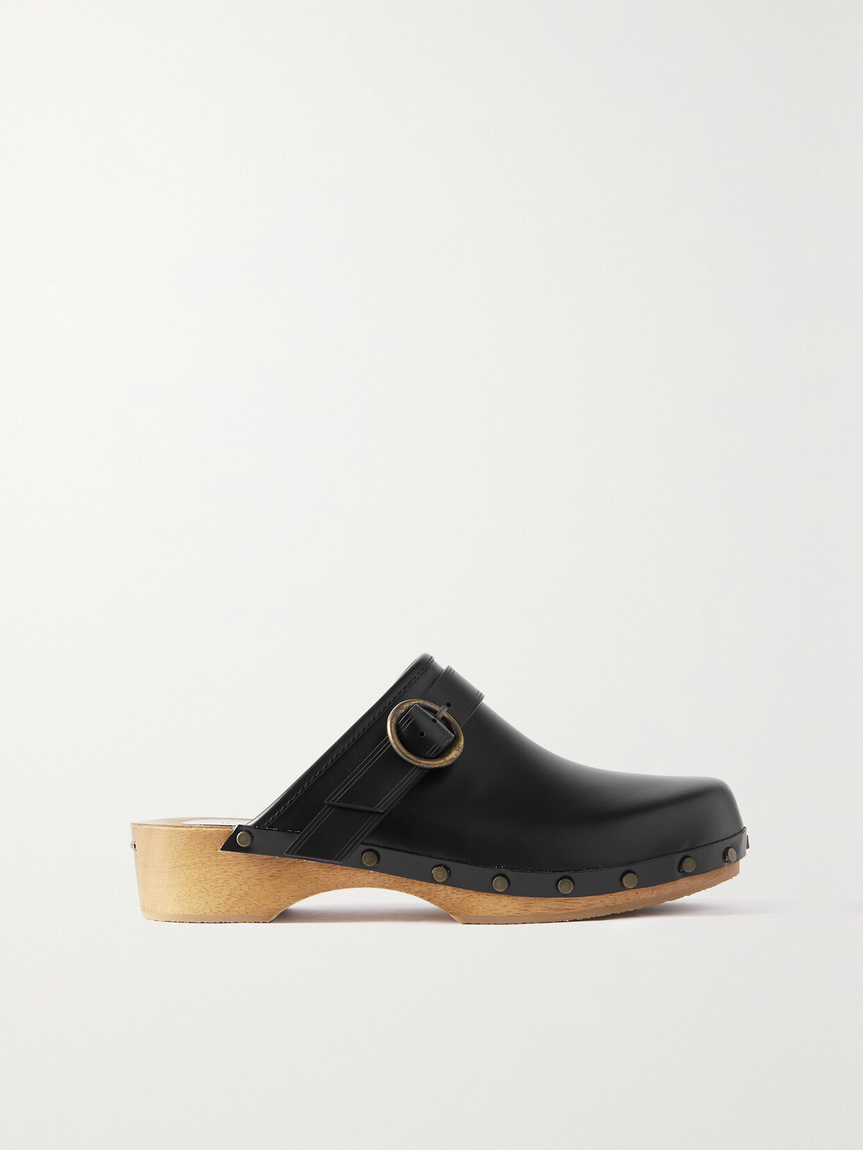 Isabel Marant - Thalie Buckled Studded Leather Clogs - Black