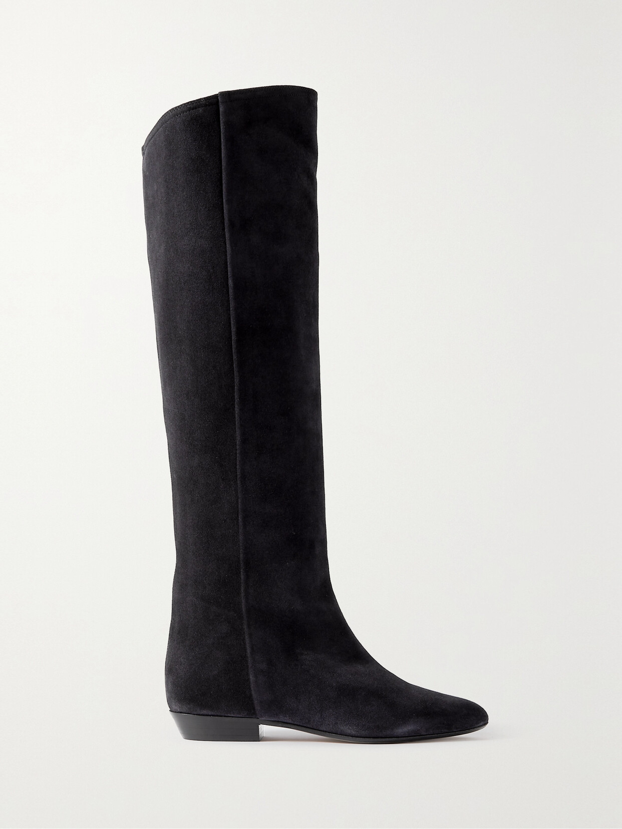 Isabel Marant Skarlet Panelled Suede Knee-high Boots In Black