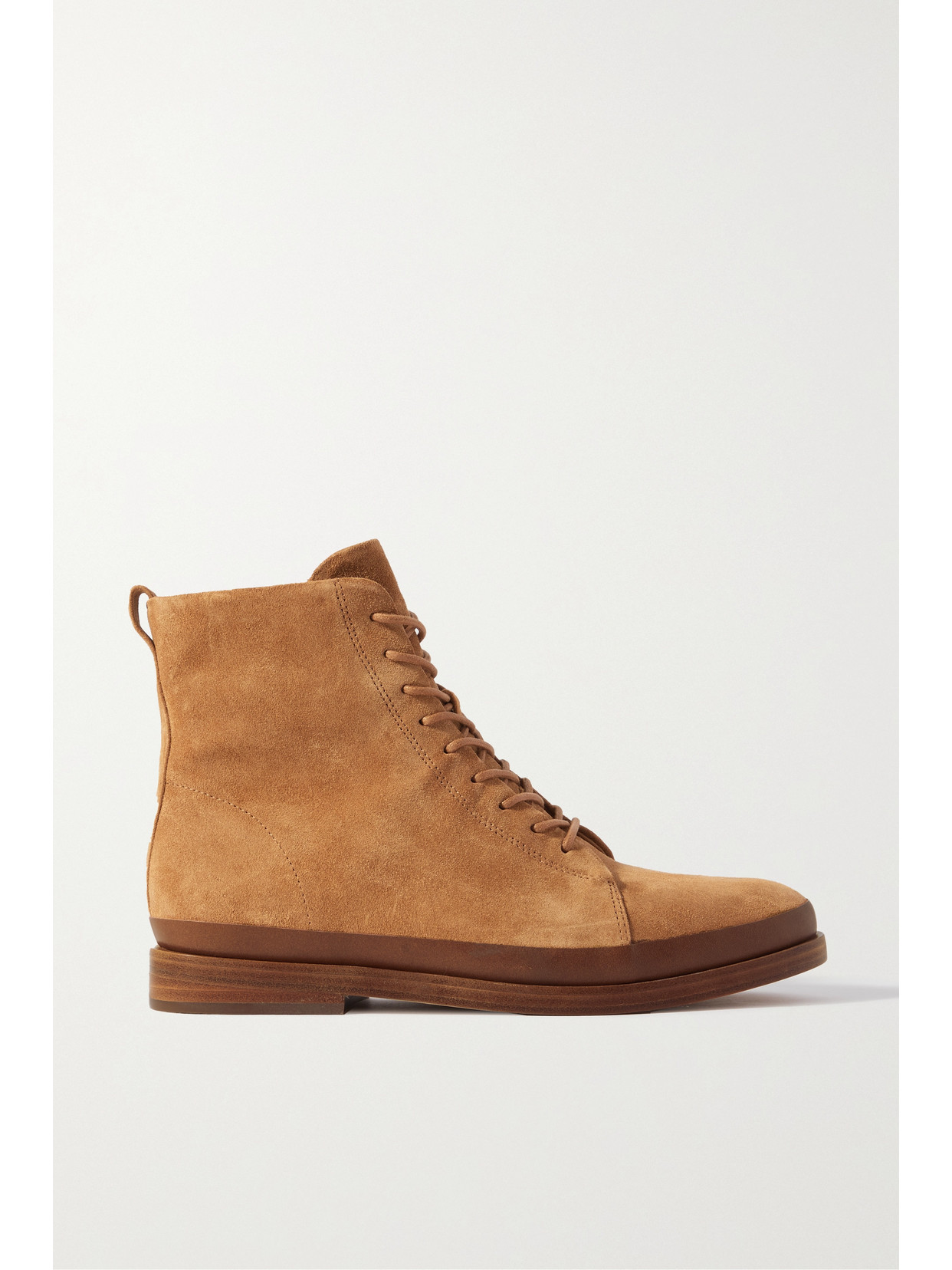 Vince Cooper Suede Lace-up Ankle Boots In Brown