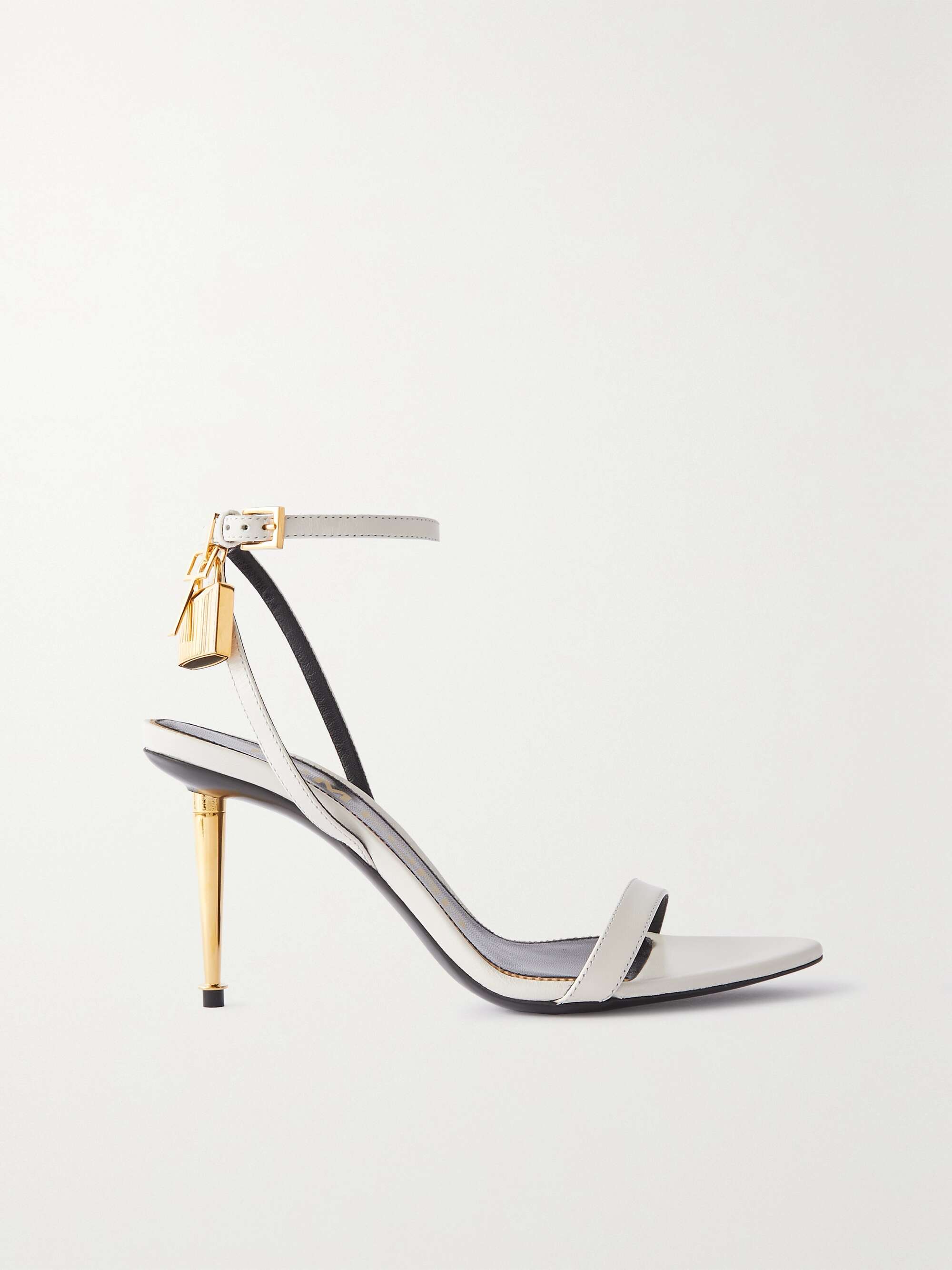 TOM FORD Padlock leather sandals | NET-A-PORTER