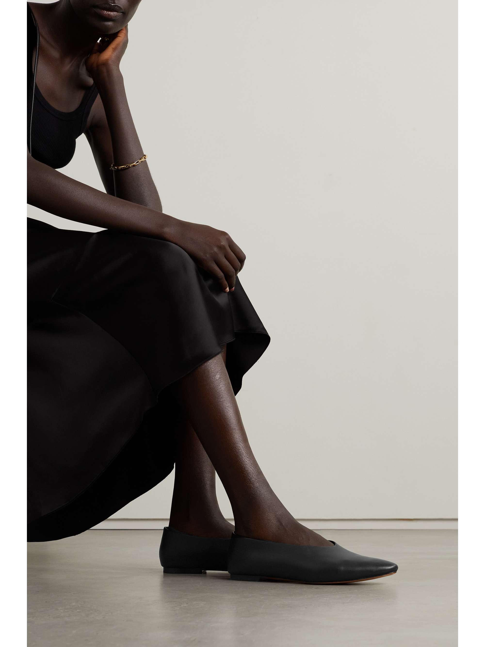 vince behati leather flat