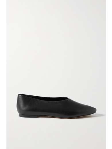 vince behati leather flat