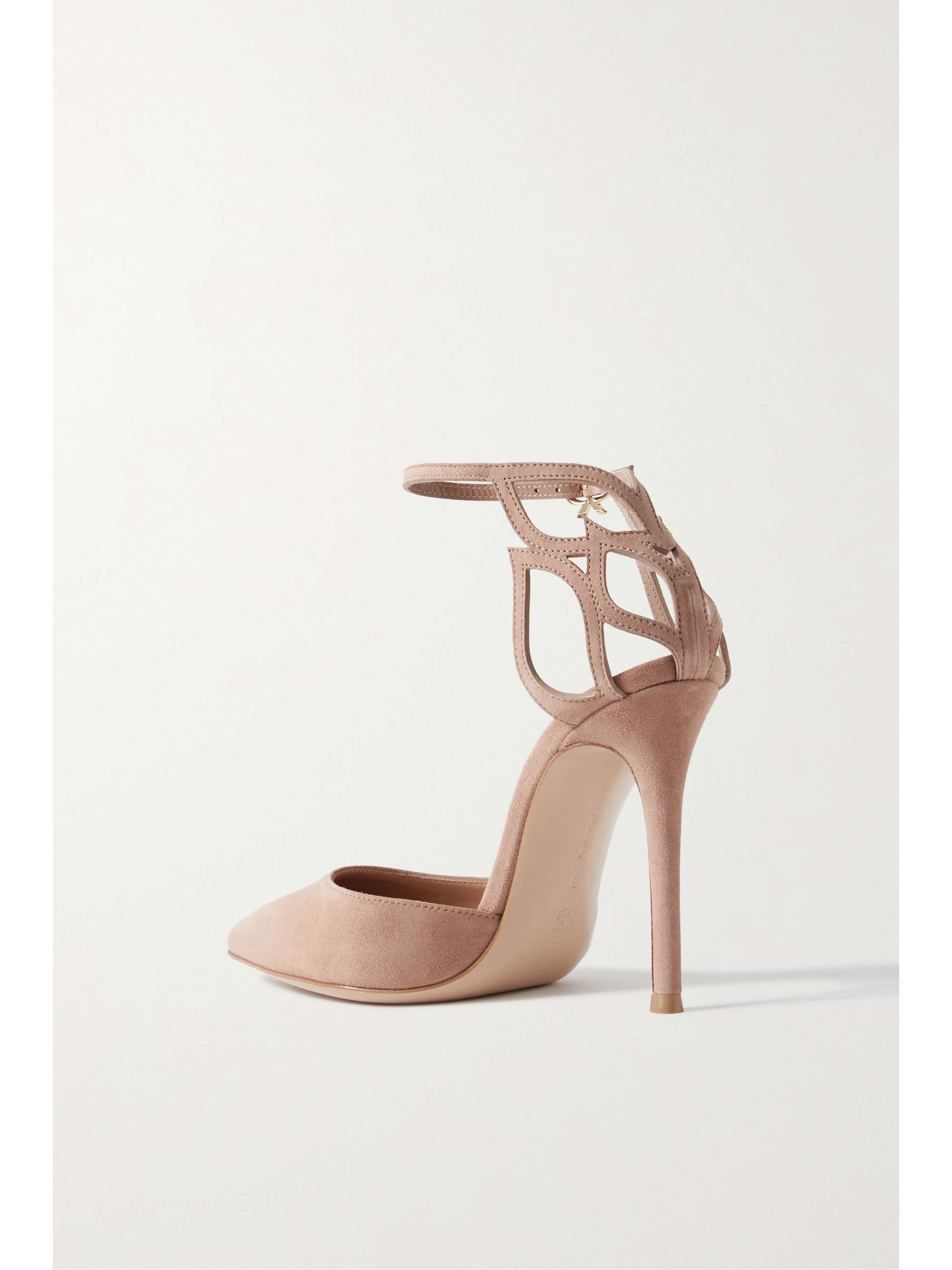 GIANVITO ROSSI 挖剪绒面革高跟鞋