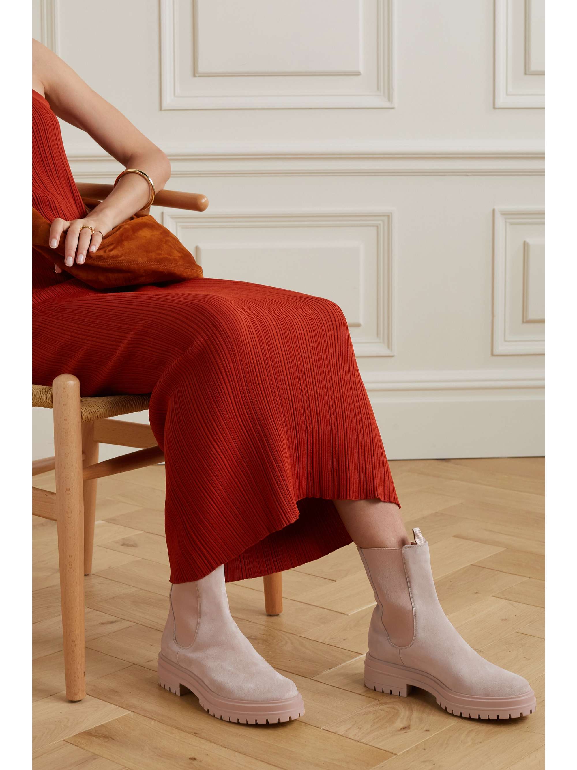 GIANVITO ROSSI Chester suede Chelsea boots