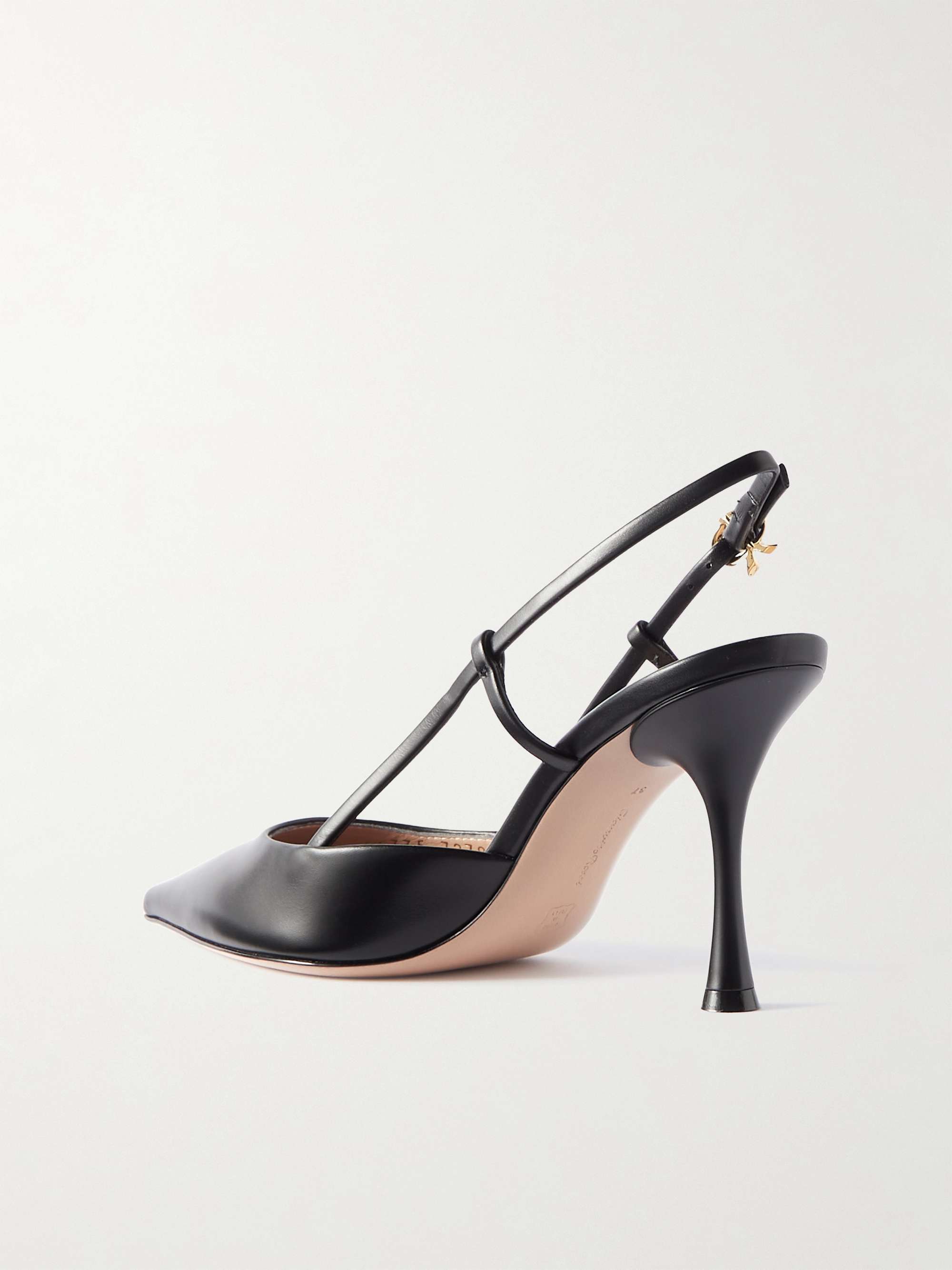 GIANVITO ROSSI 85 leather slingback pumps | NET-A-PORTER