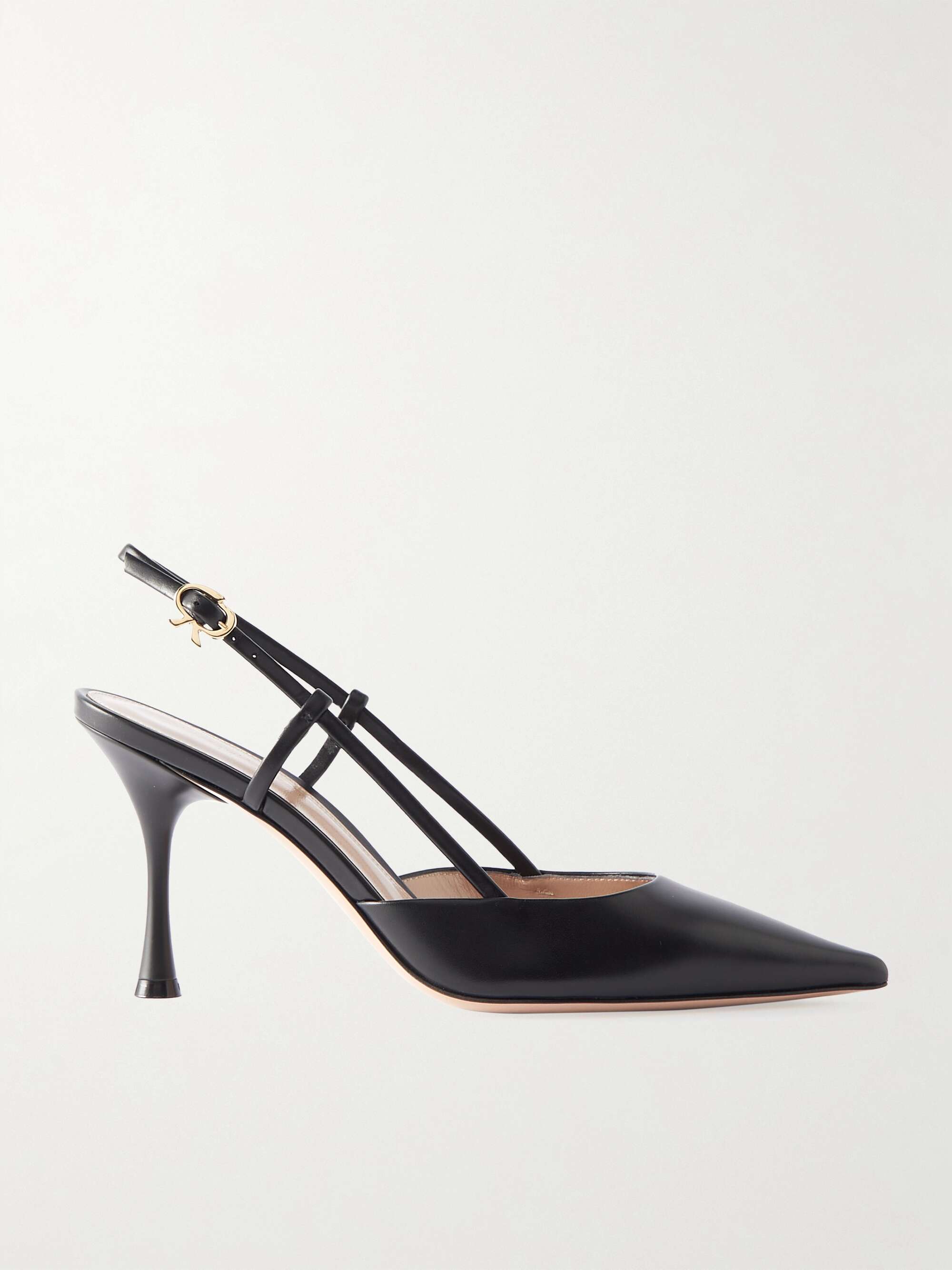 GIANVITO ROSSI 85 leather slingback pumps NET A PORTER