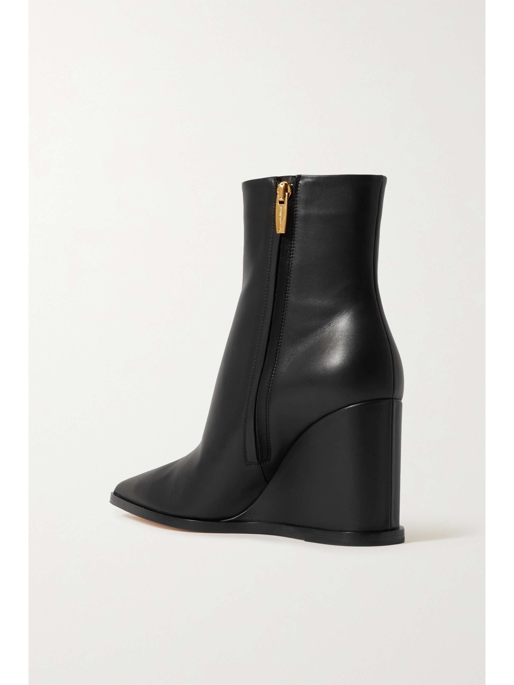 GIANVITO ROSSI 85 leather wedge ankle boots