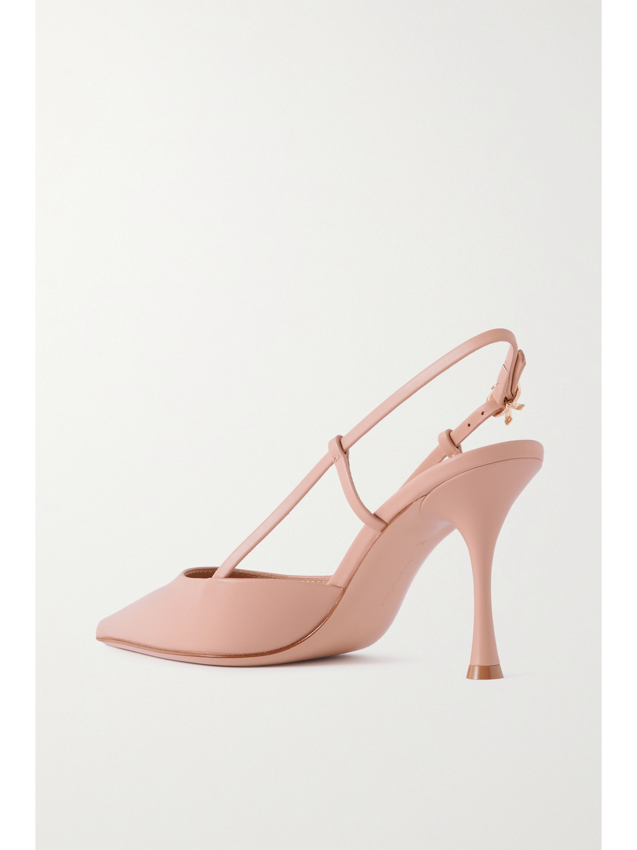 Shop Gianvito Rossi 85 Leather Slingback Pumps In Neutrals