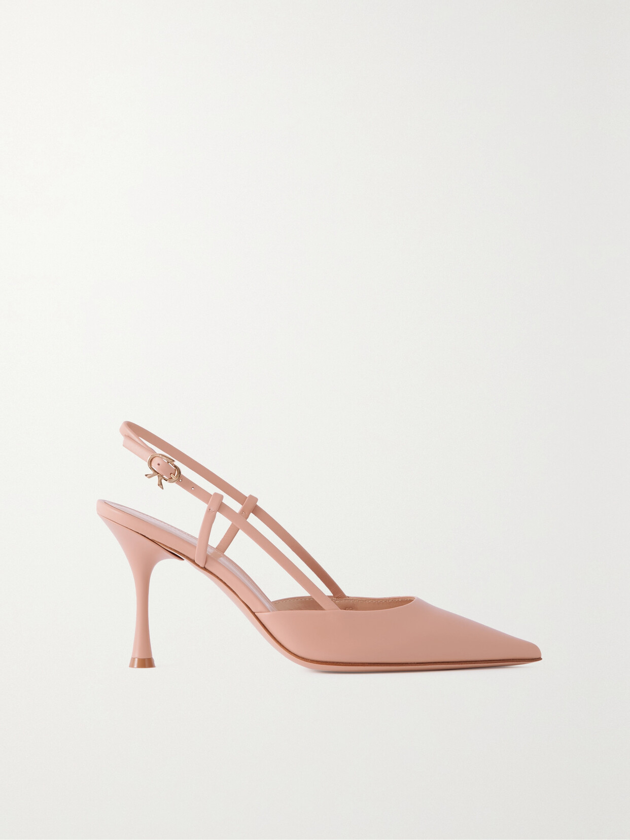 Shop Gianvito Rossi 85 Leather Slingback Pumps In Neutrals