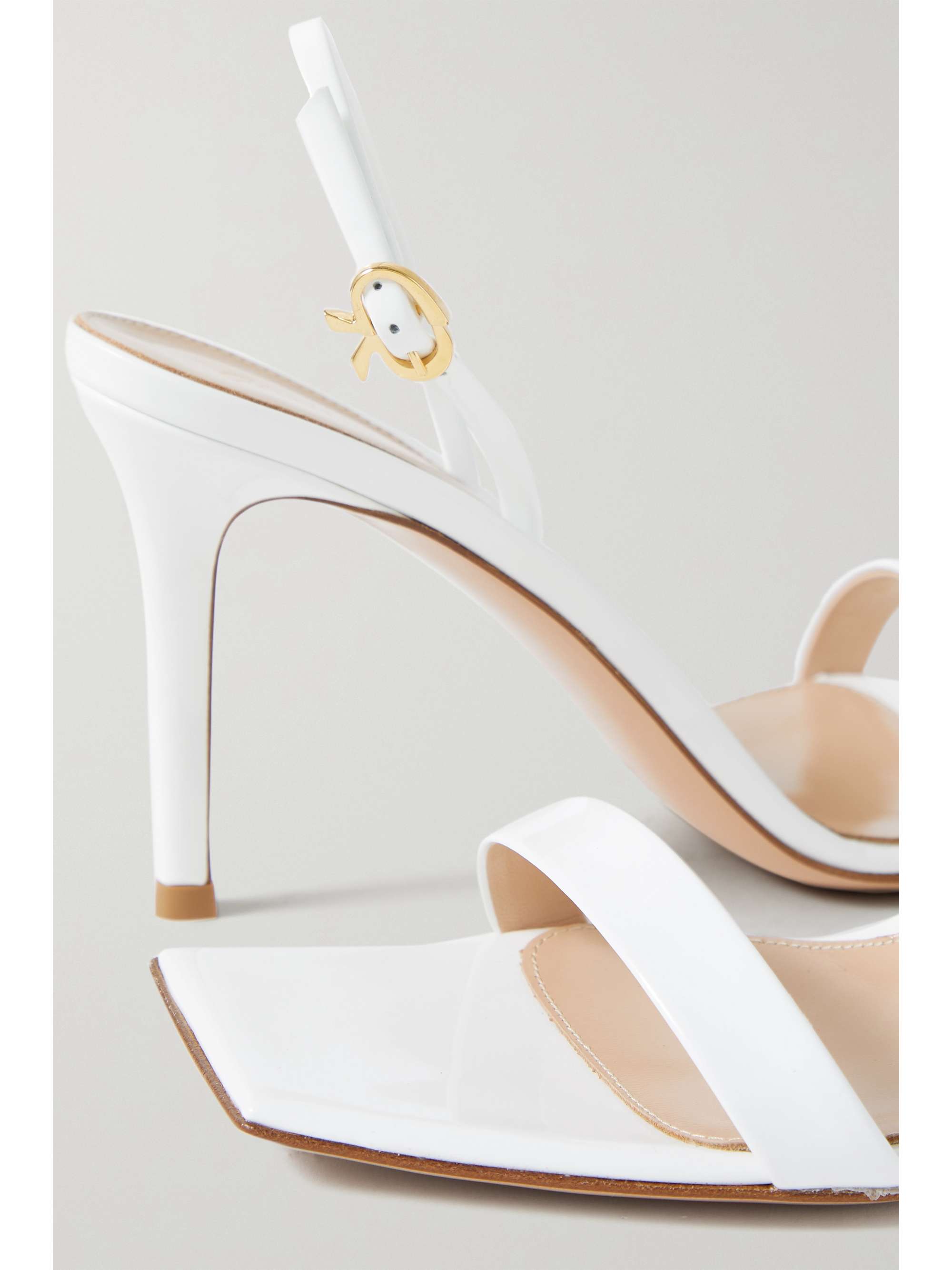 GIANVITO ROSSI Vernice 85 patent-leather slingback sandals