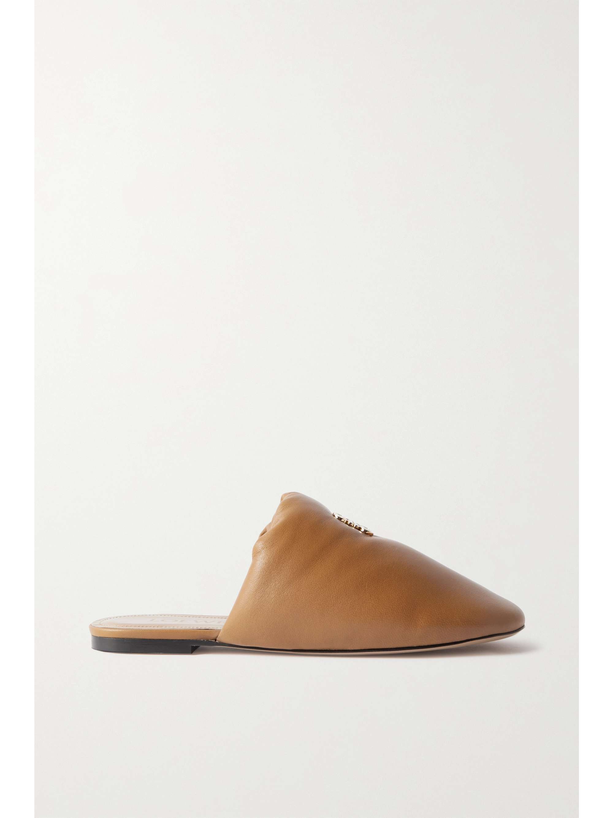 LOEWE Anagram logo-embellished padded leather slippers