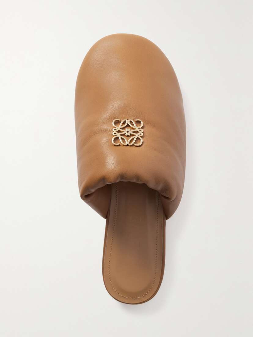 Loewe — Anagram logo-embellished padded leather slippers