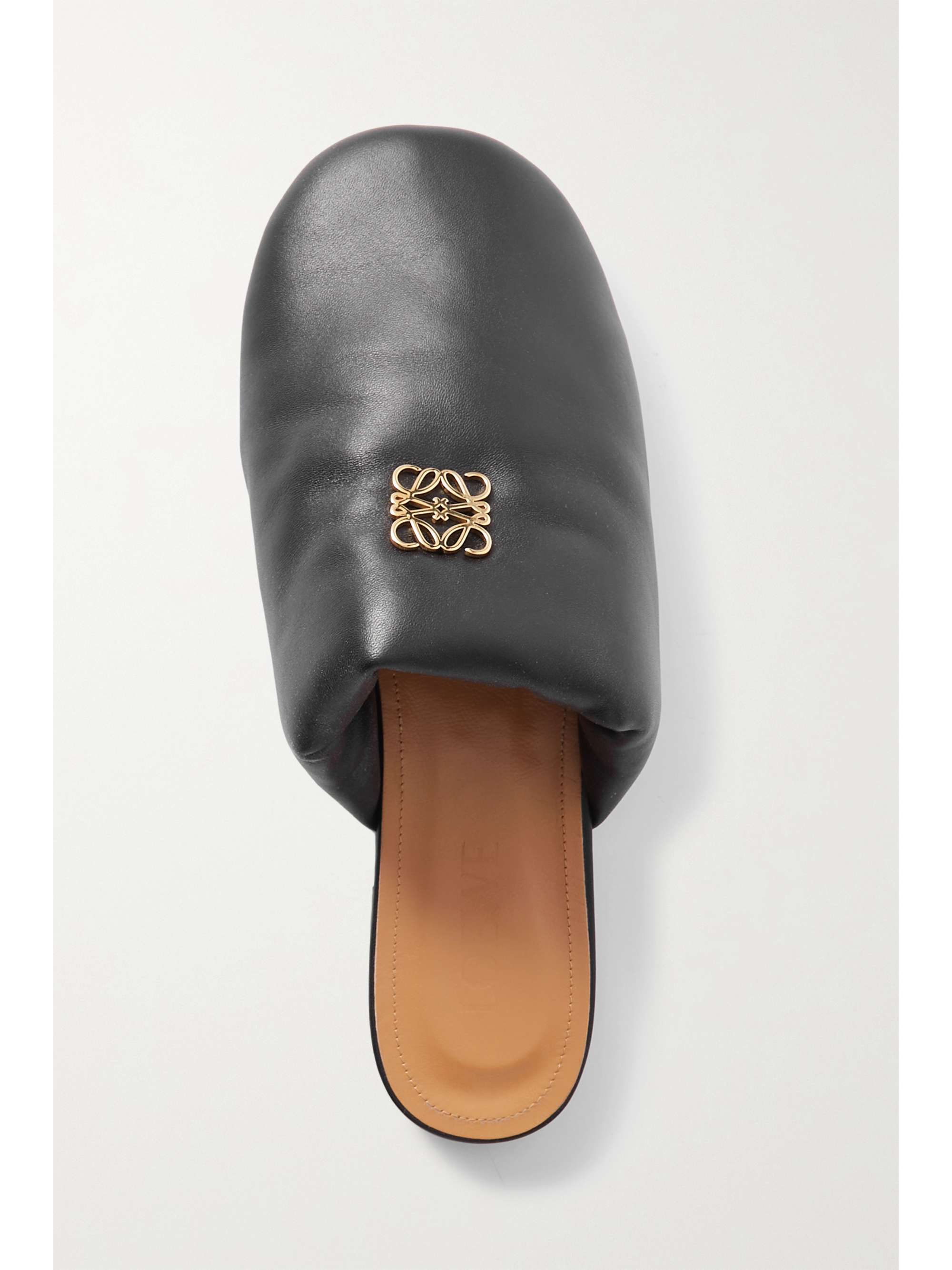 LOEWE Anagram logo-embellished padded leather slippers