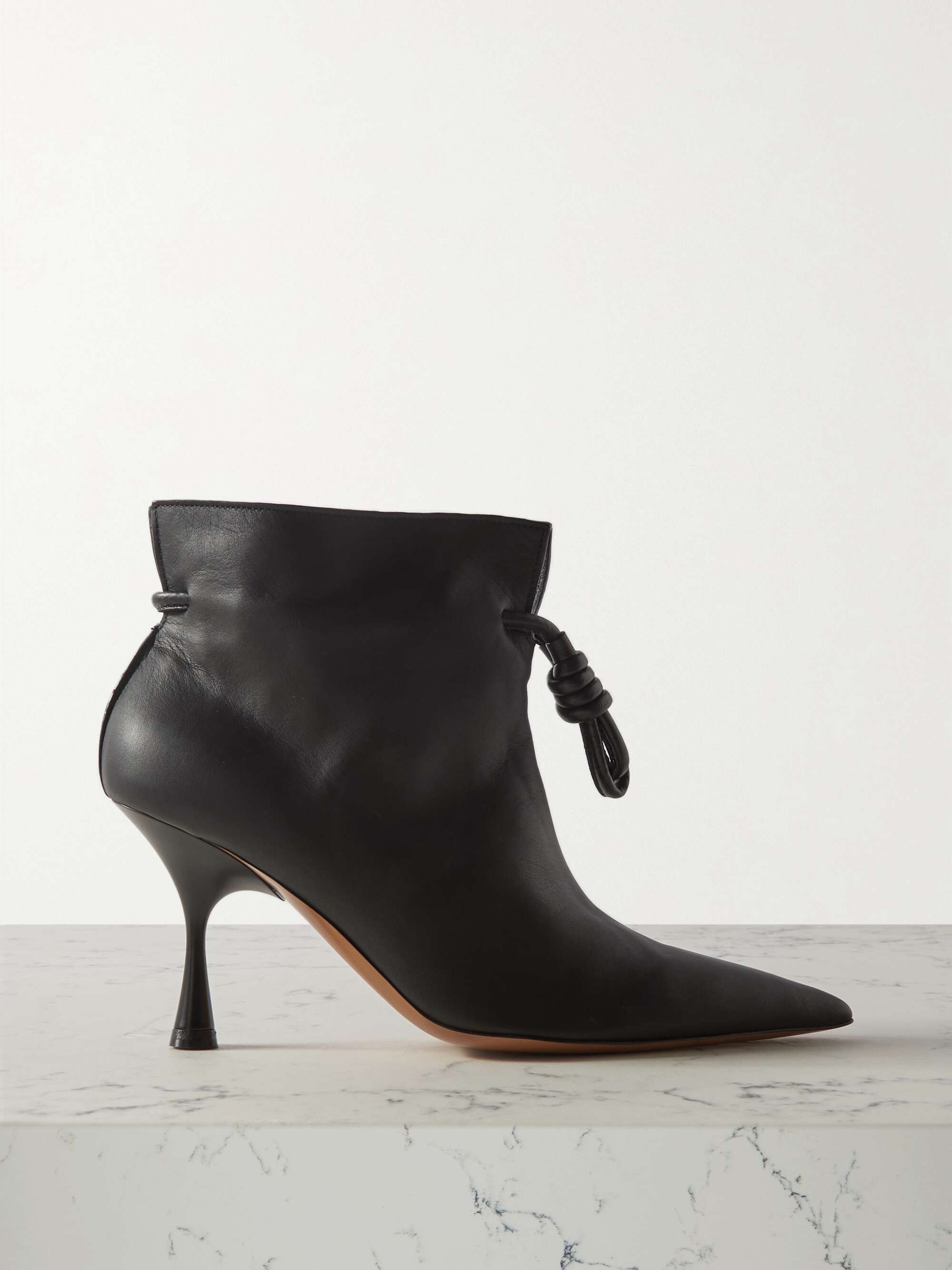 Black Flamenco leather ankle boots | LOEWE | NET-A-PORTER