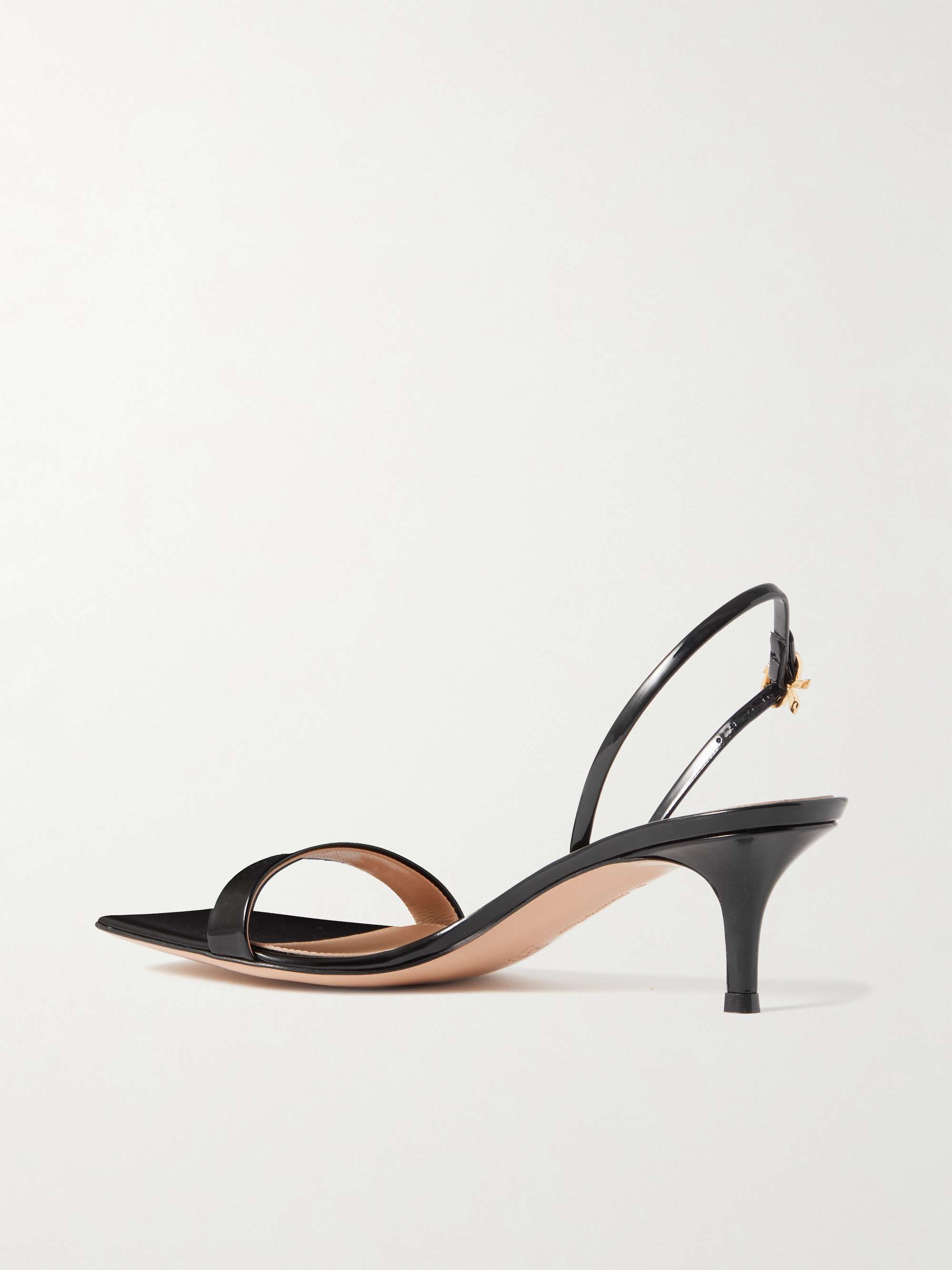 GIANVITO ROSSI Ribbon 55 patent-leather slingback sandals