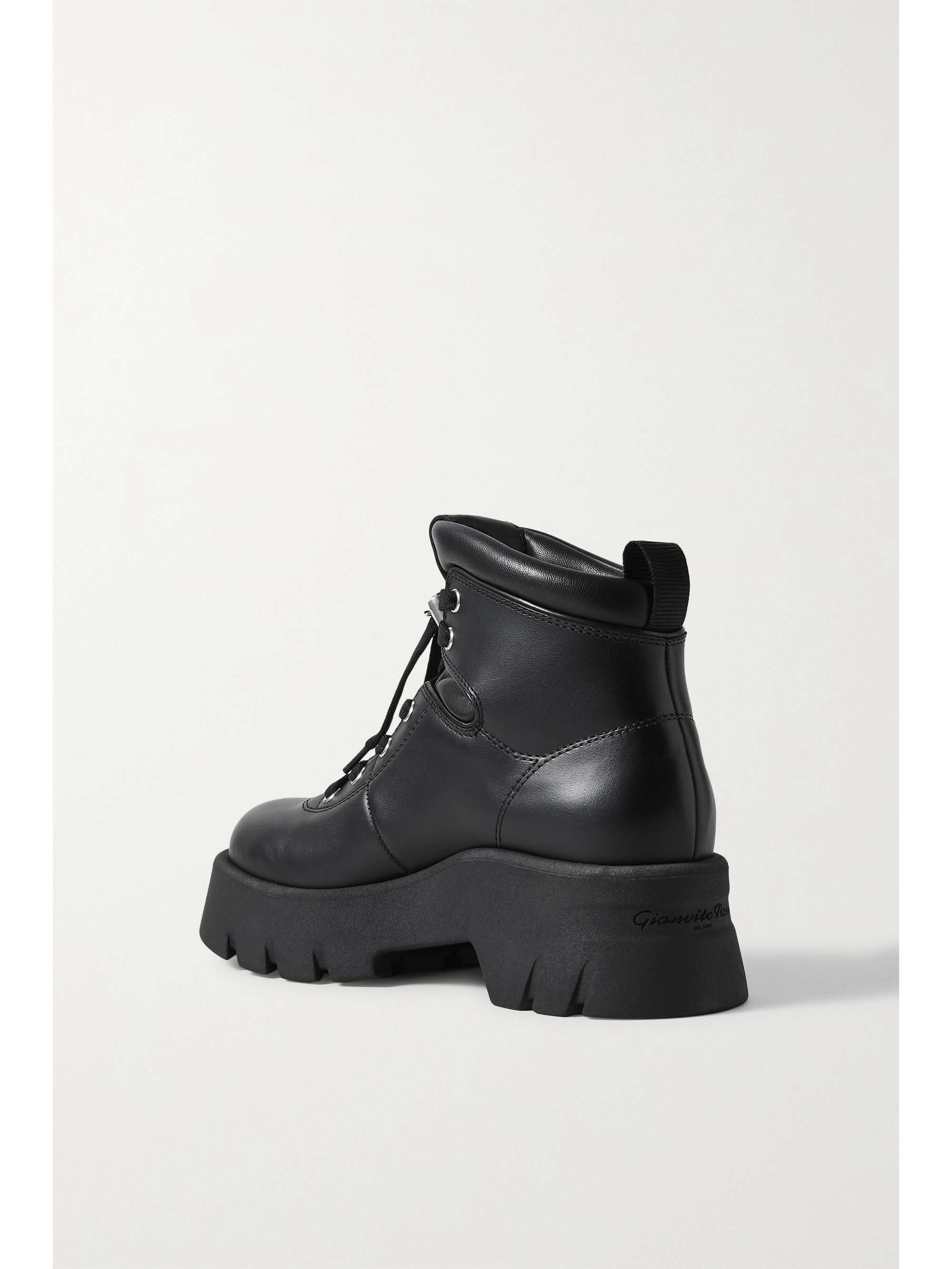 GIANVITO ROSSI Vancouver leather-trimmed suede ankle boots