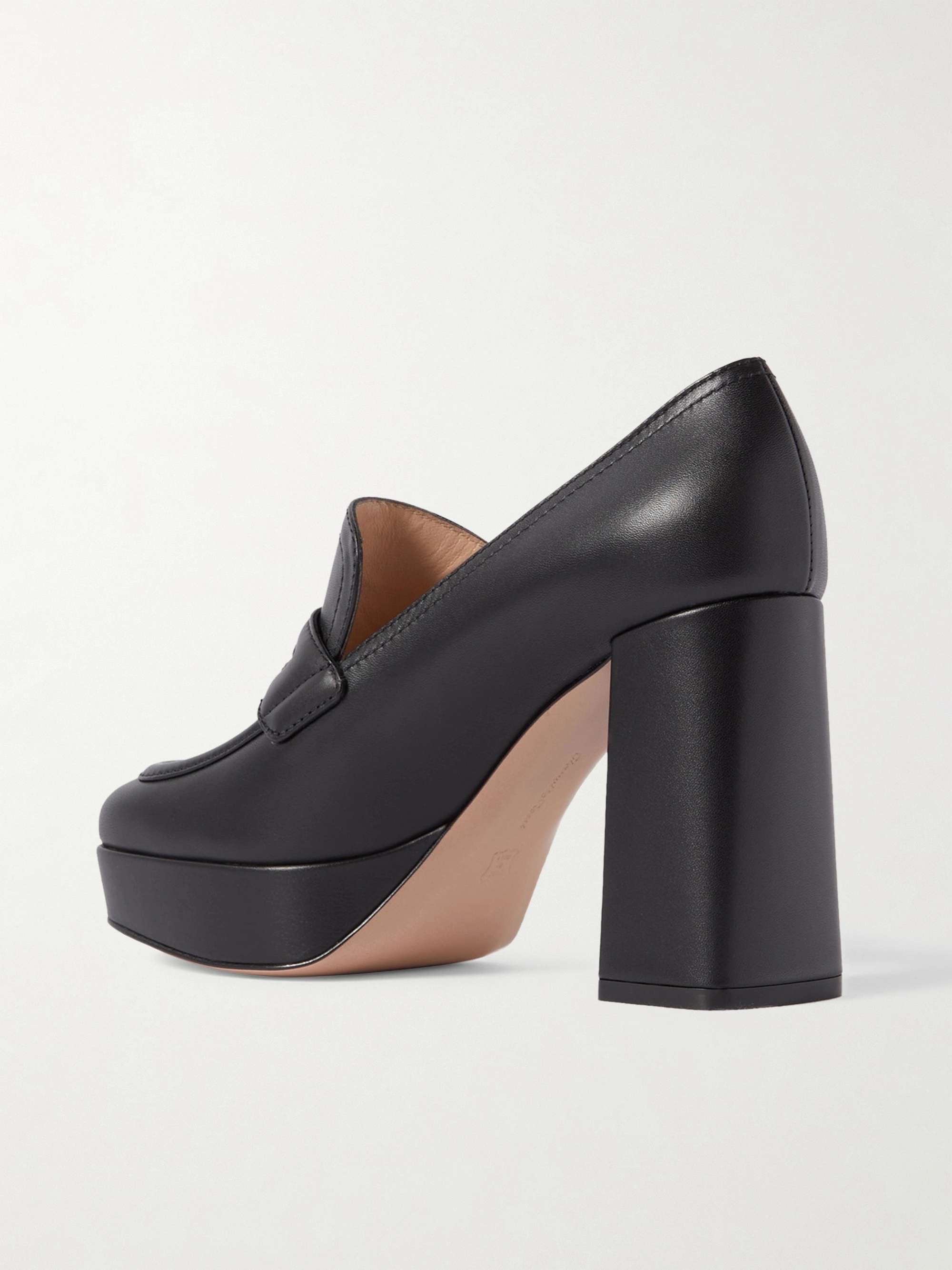 GIANVITO ROSSI 70 leather platform pumps