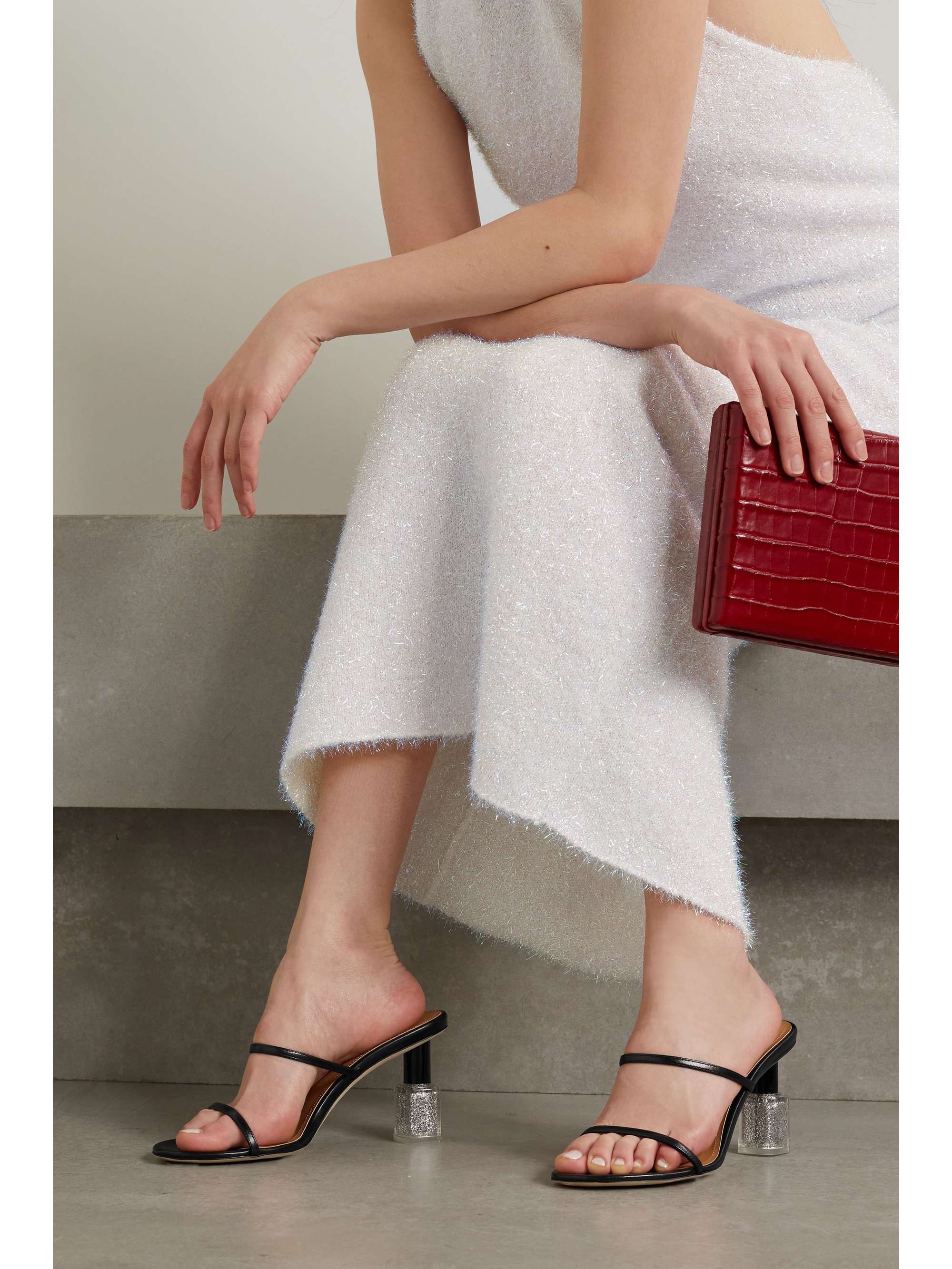 LOEWE Embellished leather mules