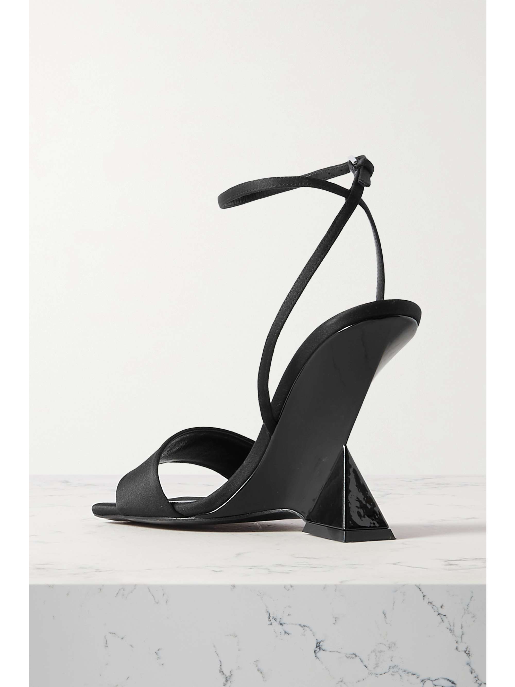 THE ATTICO Cheope satin wedge sandals