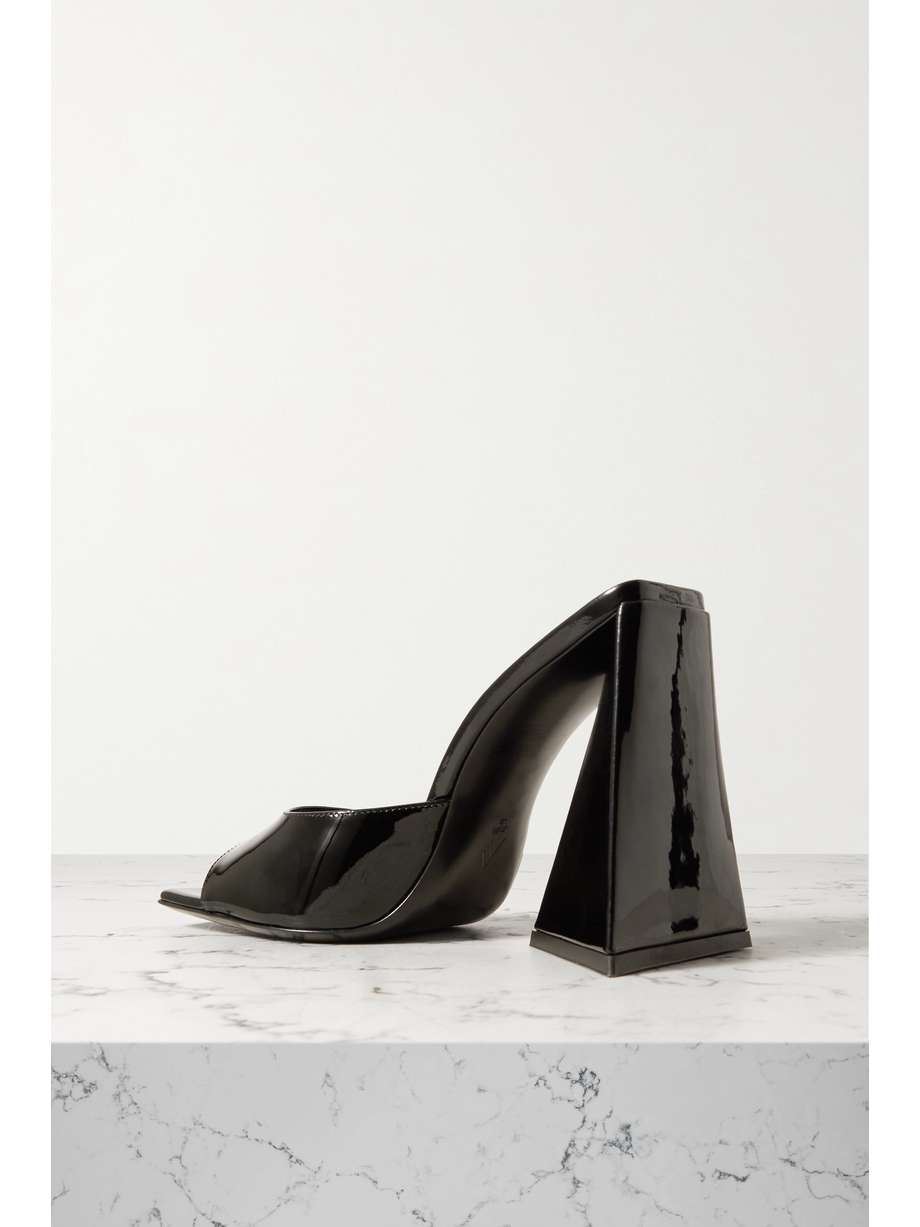 the attico devon patent leather mules