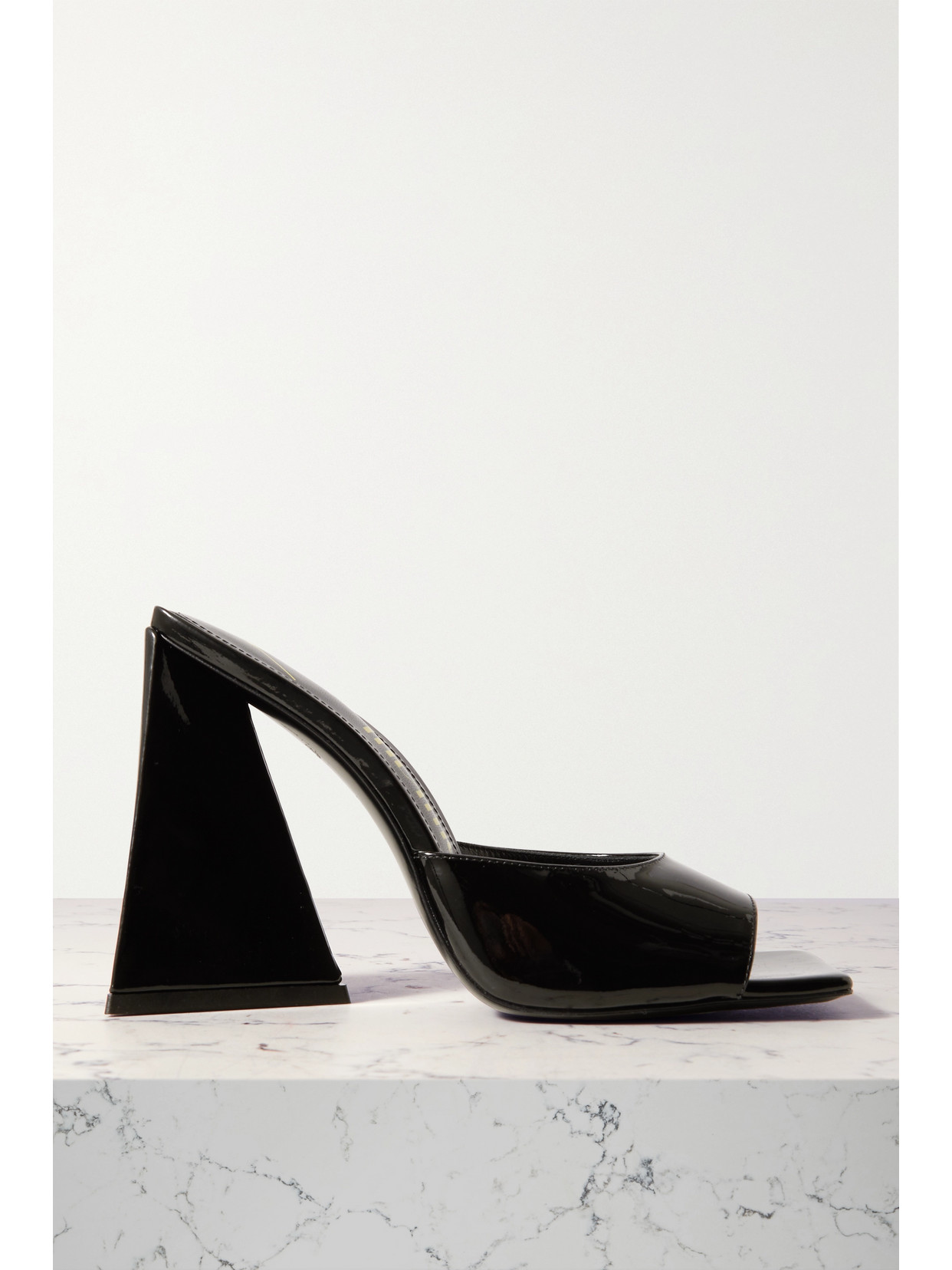 The Attico Devon Patent-leather Mules - Black
