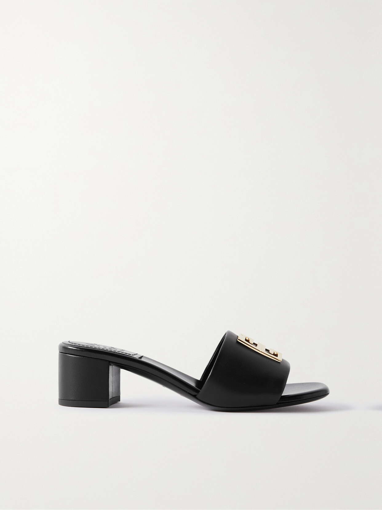 Shop Givenchy 4g 45 Leather Mules In Black