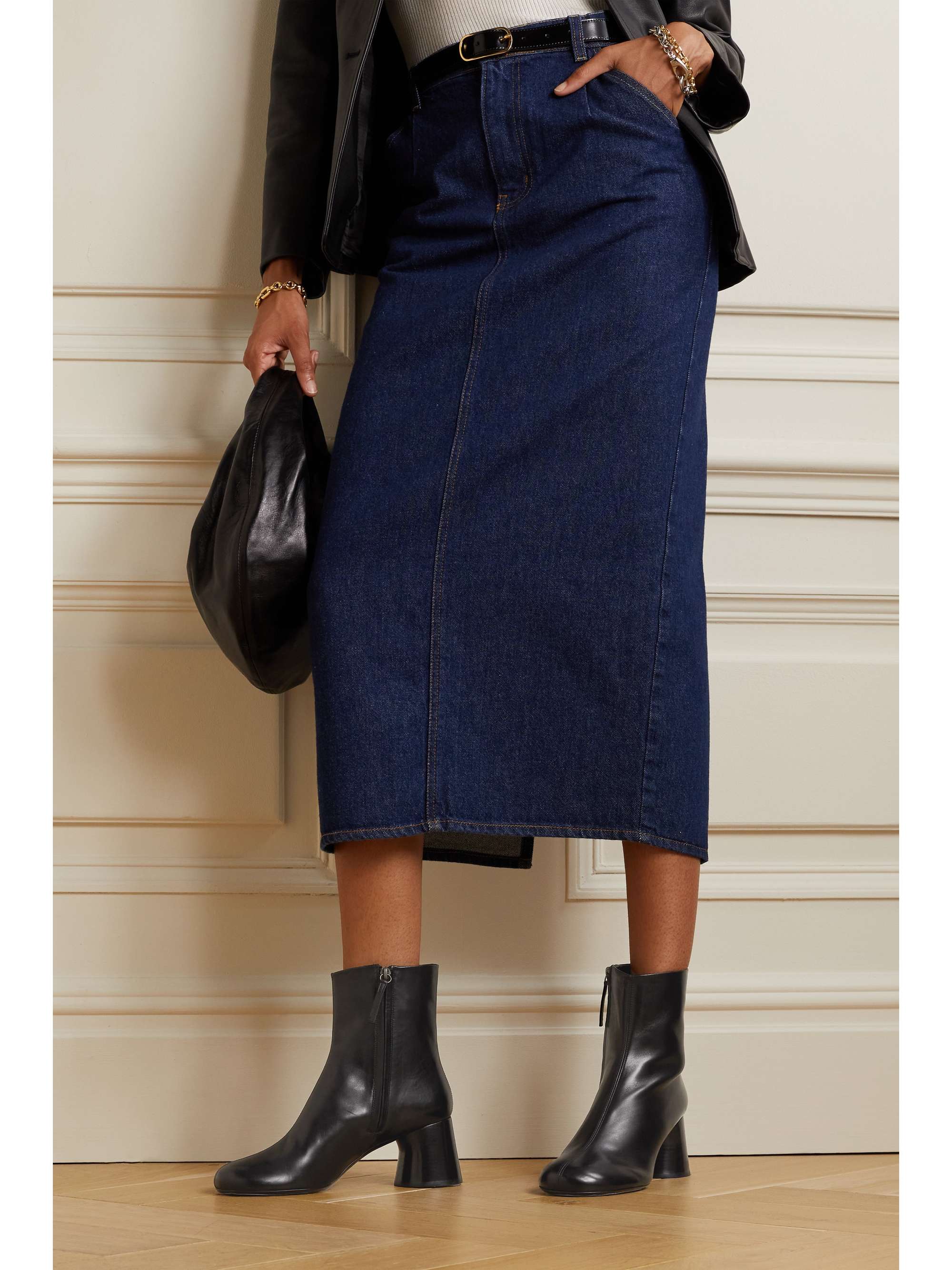 KHAITE Admiral leather ankle boots