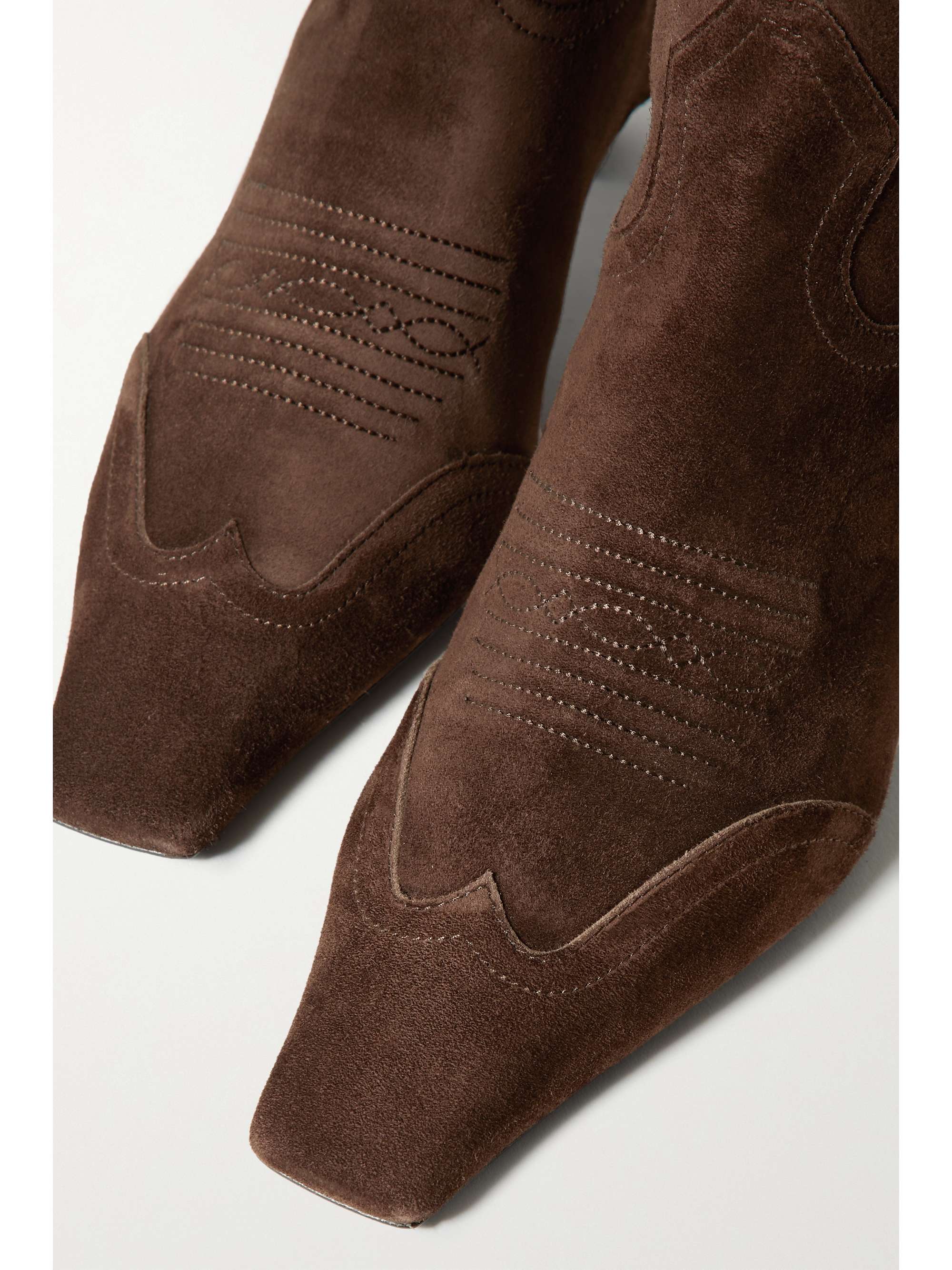 KHAITE Dallas suede ankle boots