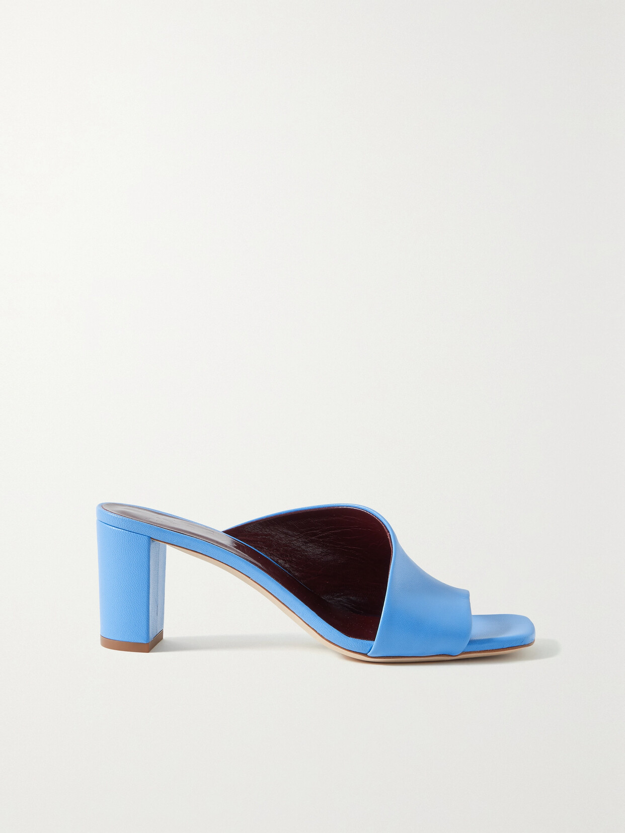 STAUD Nevil Asymmetric Leather Mules