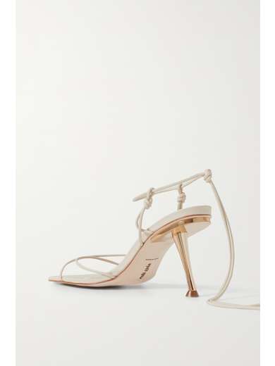Off-white Sanam knotted leather sandals | CULT GAIA | NET-A-PORTER