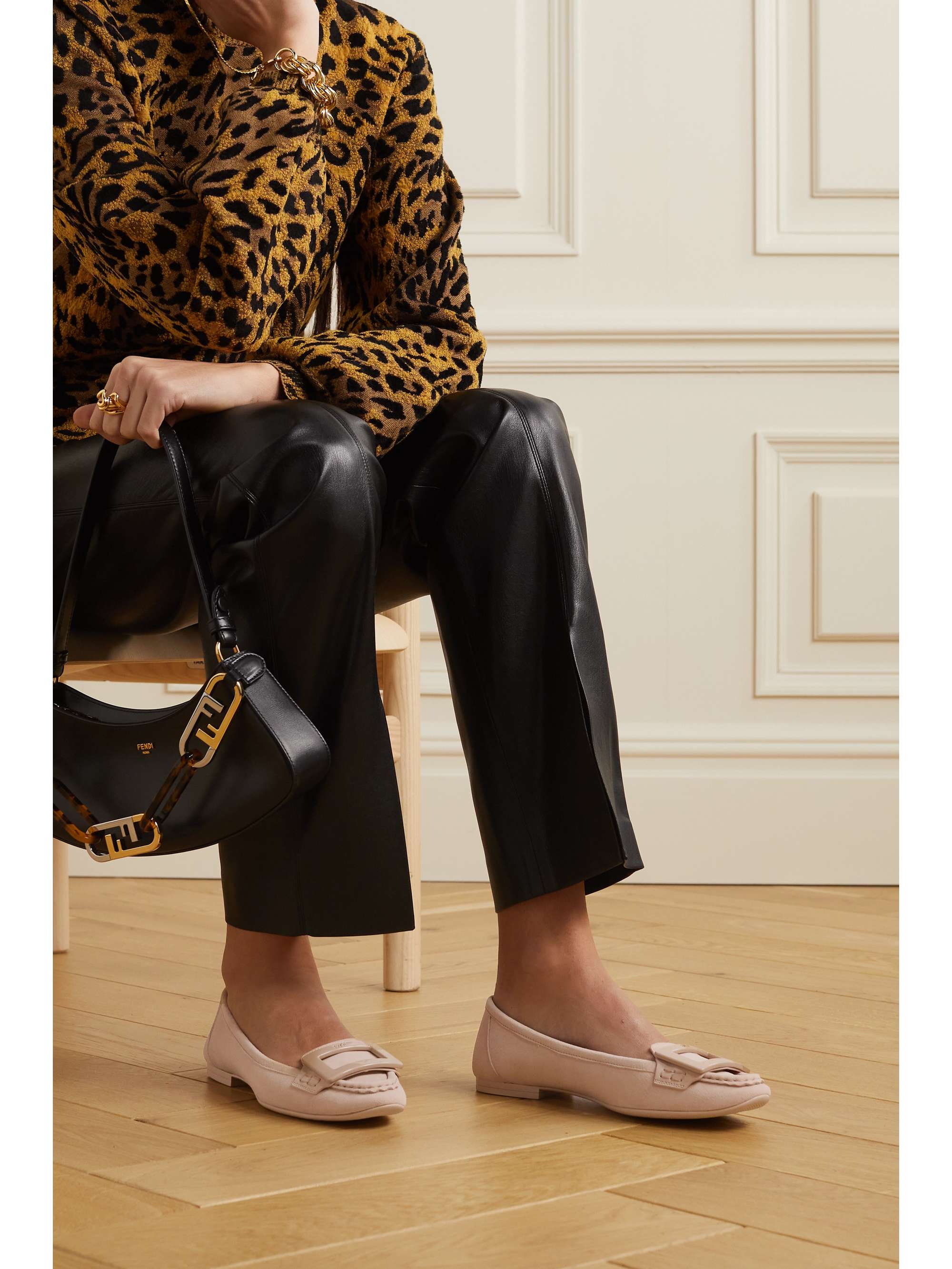 ROGER VIVIER Buckled suede loafers