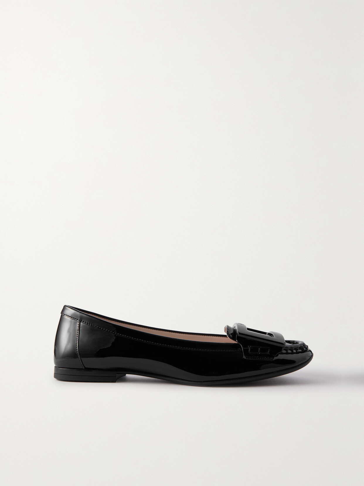 Roger Vivier - Buckled Patent-leather Loafers - Black