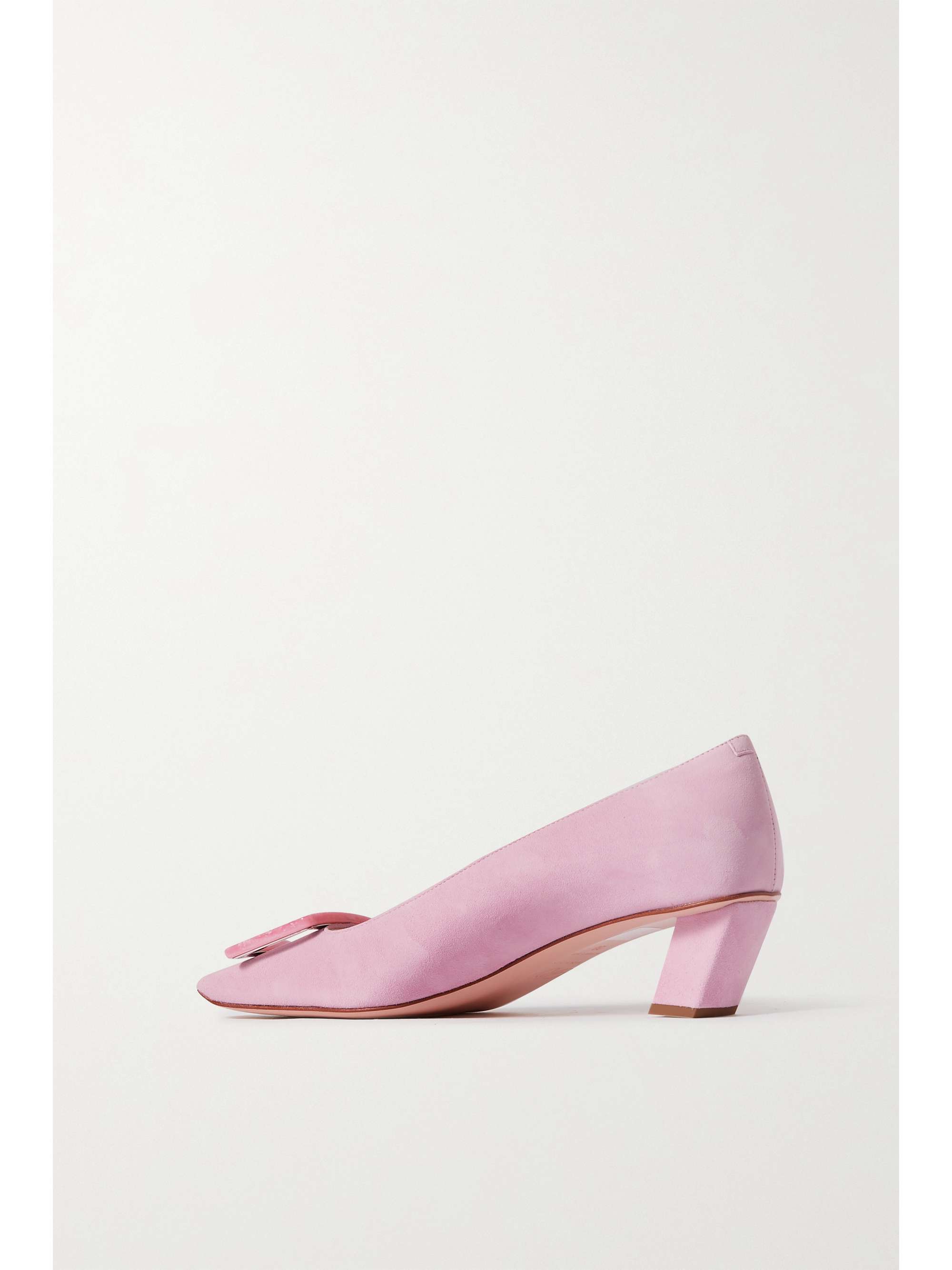 ROGER VIVIER Belle Vivier leather-trimmed bouclé-tweed pumps