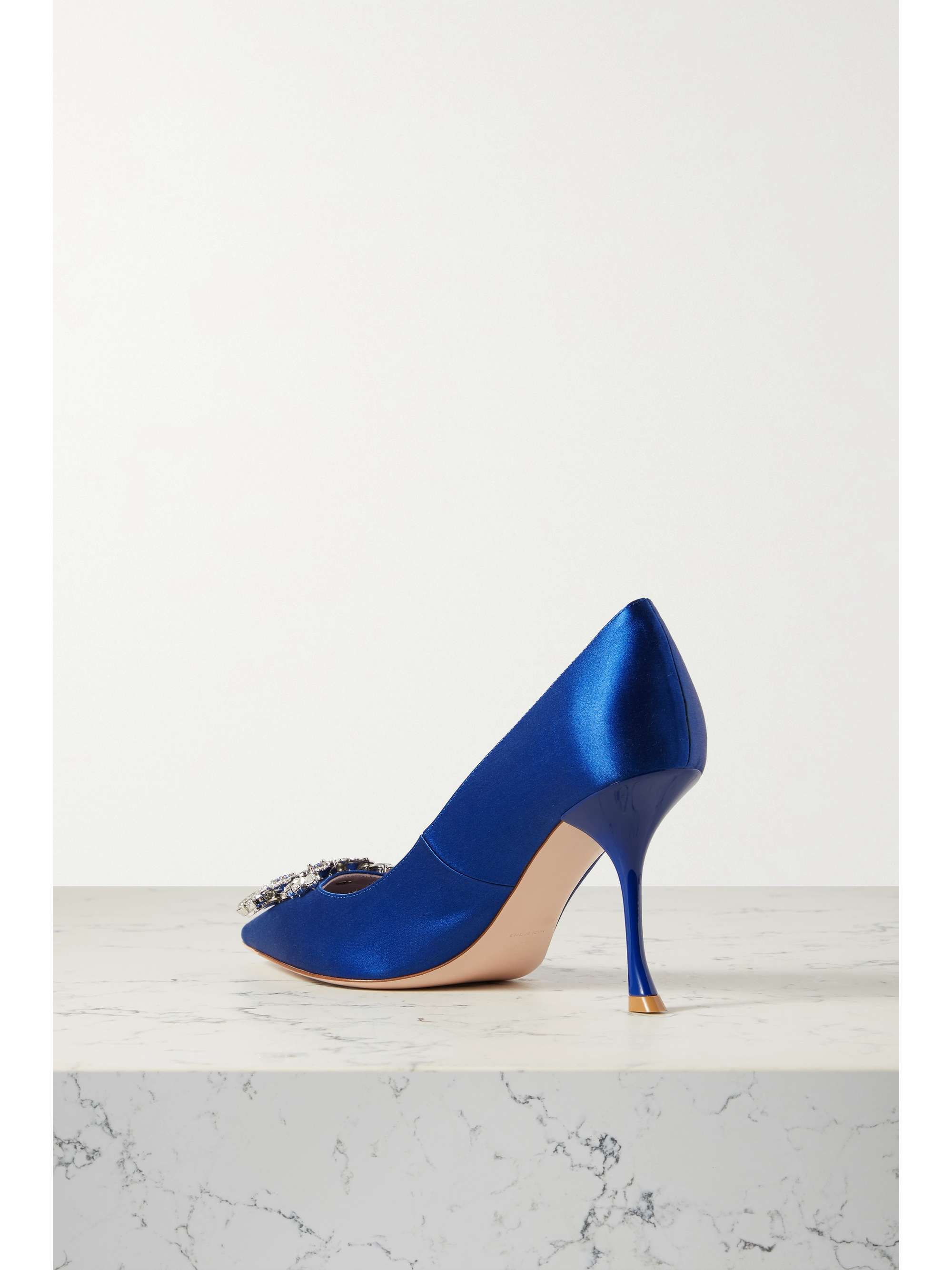 ROGER VIVIER RV Bouquet Strass embellished satin pumps