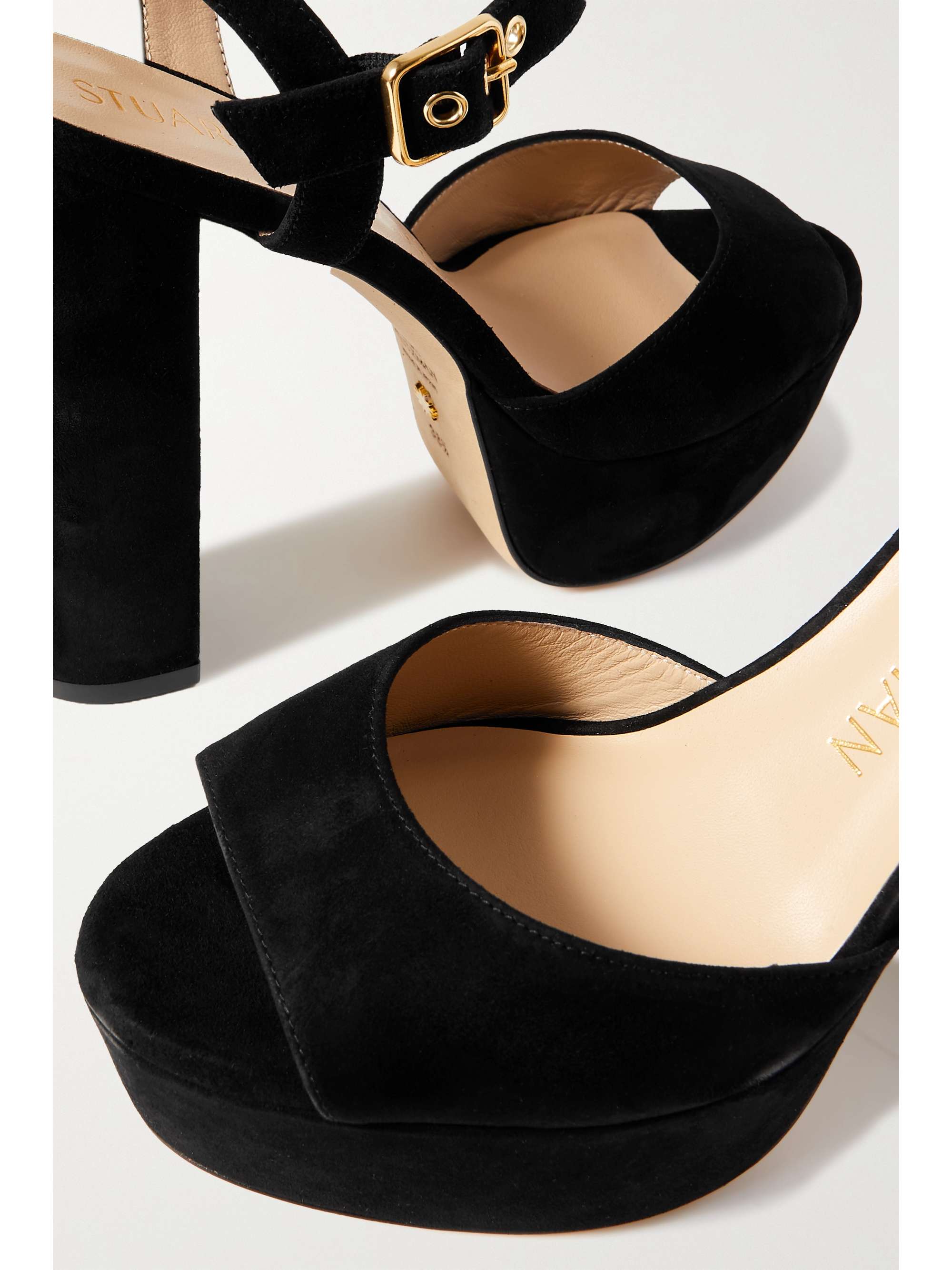 stuart weitzman black platform sandals