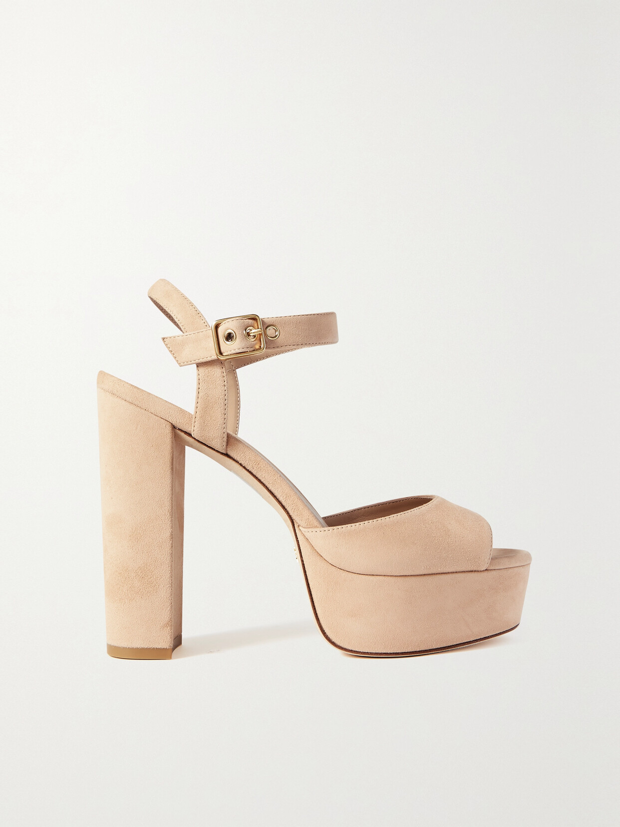 Stuart Weitzman Ryder Suede Platform Sandals - Neutrals