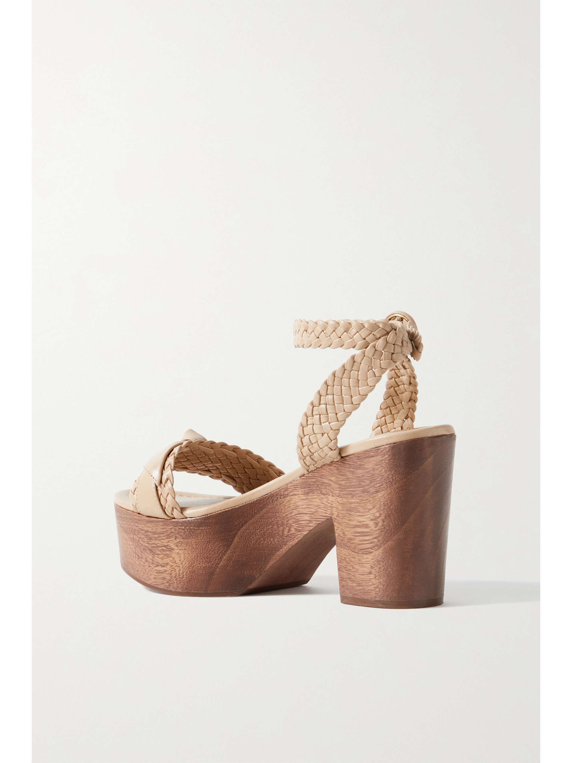 ALEXANDRE BIRMAN Clarita 麻花编织皮革防水台凉鞋